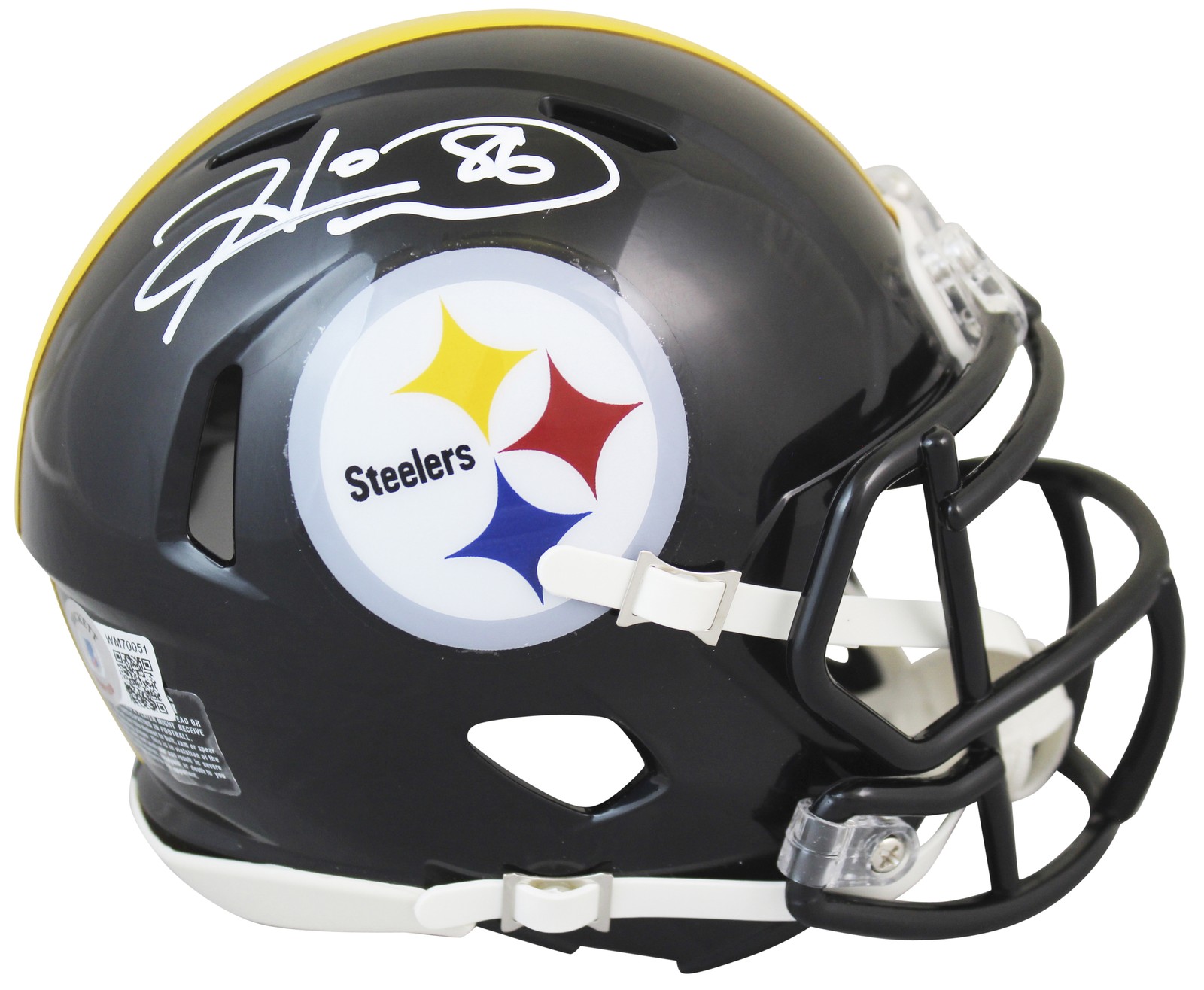 Steelers Hines Ward Authentic Signed Speed Mini Helmet Autographed BAS Witnessed
