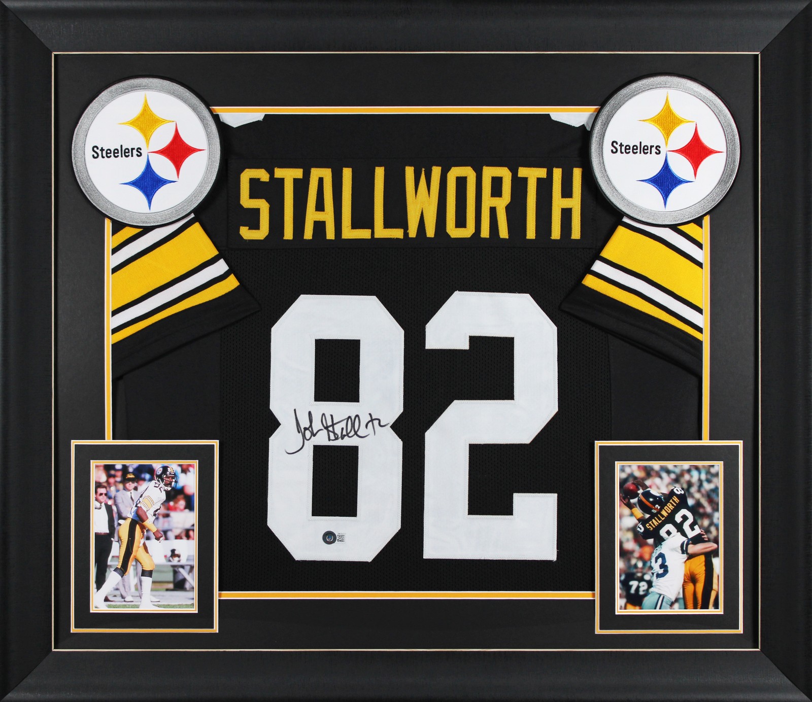John Stallworth Authentic Signed Black Pro Style Framed Jersey BAS Witnessed