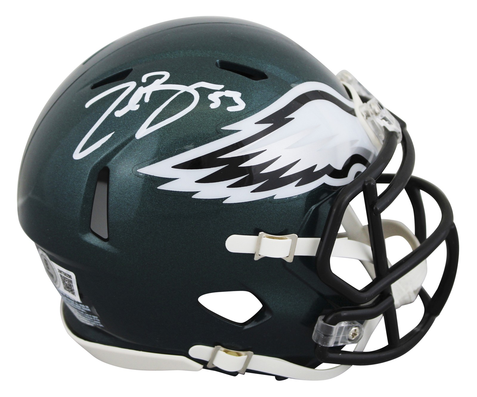 Eagles Zack Baun Authentic Signed Speed Mini Helmet Autographed BAS Witnessed