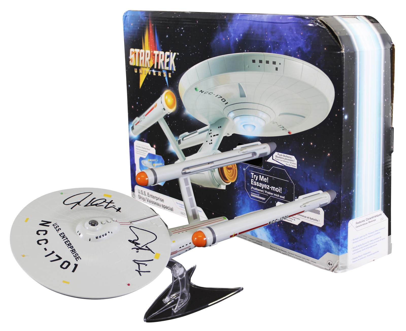 WILLIAM SHATNER STAR TREK “CAPTAIN KIRK” SIGNED USS ENTERPRISE NCC-1701 BAS WIT COLLECTIBLE MEMORABILIA