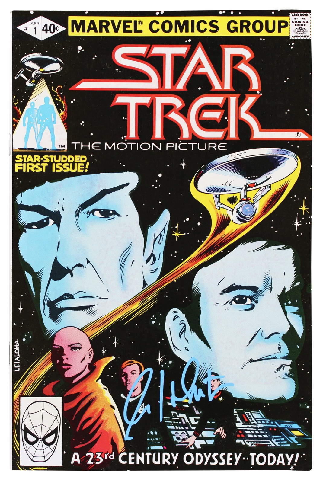 WILLIAM SHATNER SIGNED 1980 STAR TREK THE MOTION PICTURE APRIL #1 COMIC BAS WIT COLLECTIBLE MEMORABILIA