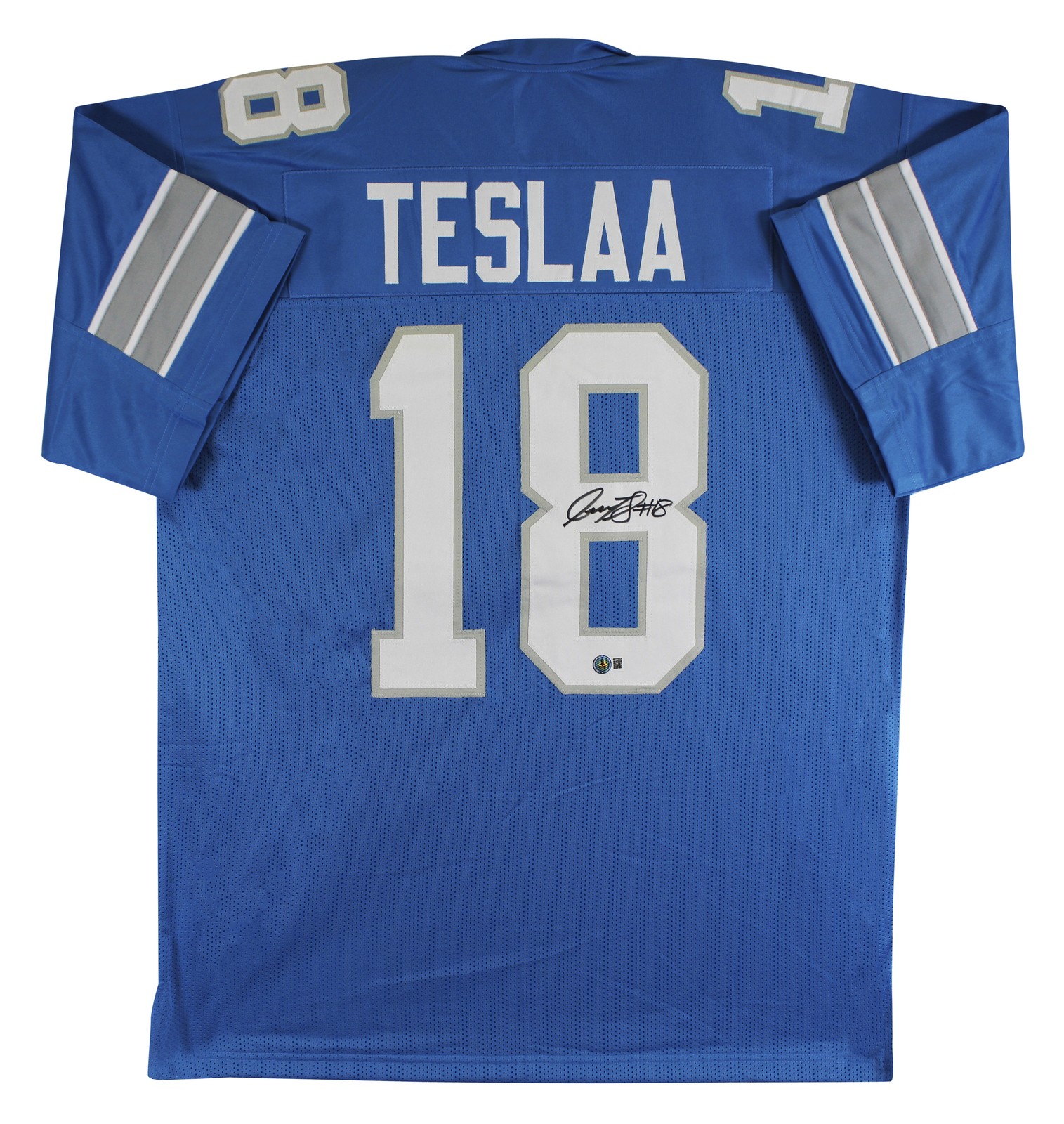 Isaac TeSlaa Authentic Signed Blue Pro Style Jersey Autographed BAS Witnessed
