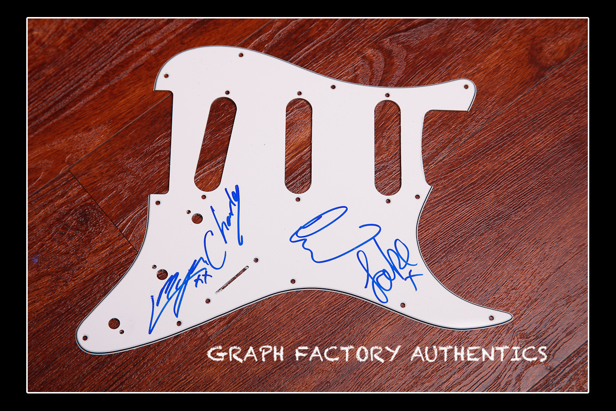 **GFA ENGLISH POP GROUP * RIXTON * SIGNED ELECTRIC PICKGUARD AD2 COA** COLLECTIBLE MEMORABILIA