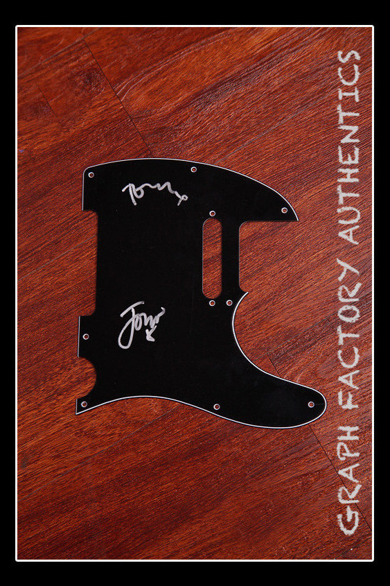 GFA English Electronic Group * ABOVE & BEYOND *  Signed Pickguard AD1 COA