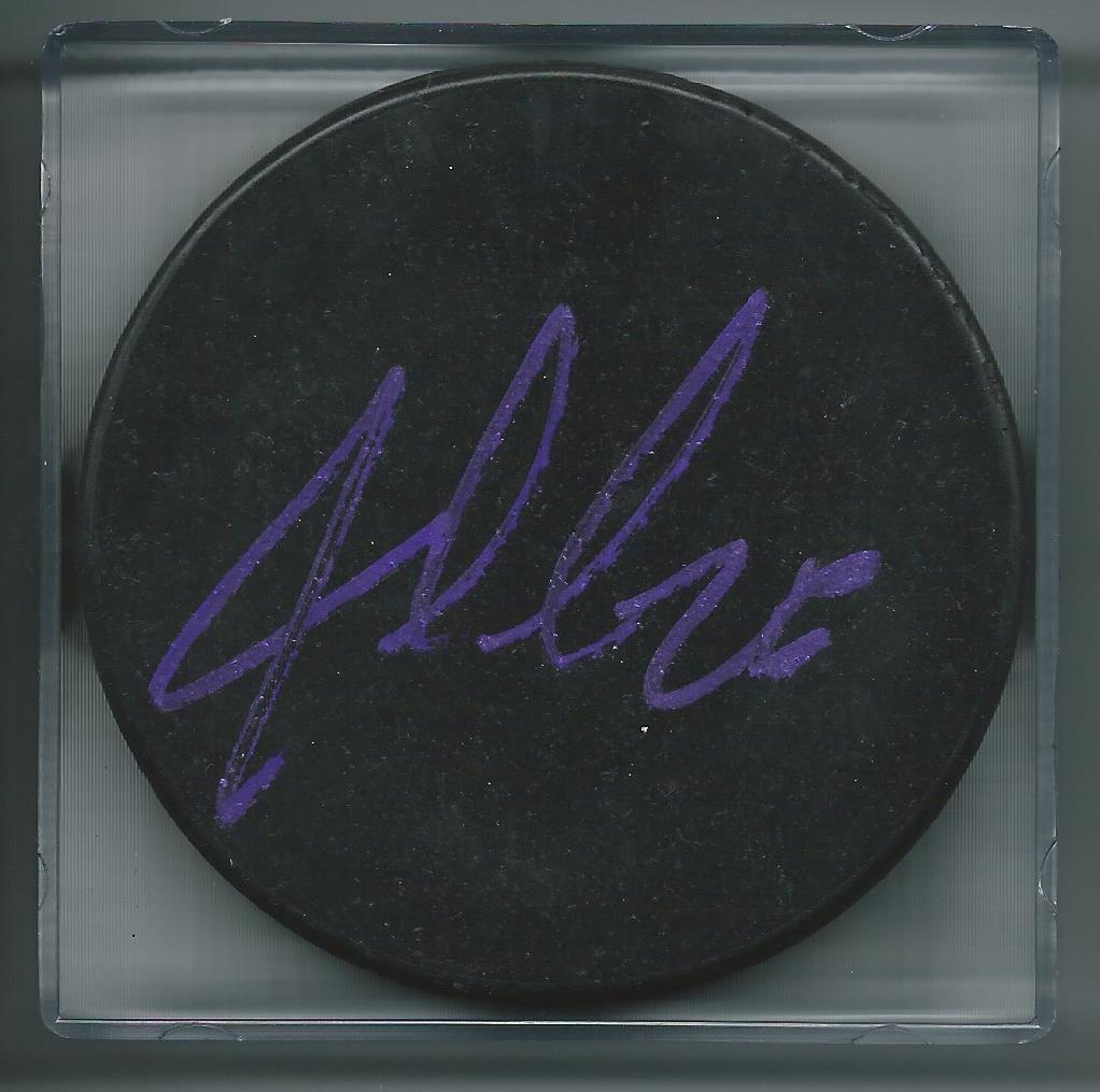 **GFA LOS ANGELES KINGS *JARRET STOLL* SIGNED BLANK PUCK J1 COA** COLLECTIBLE MEMORABILIA