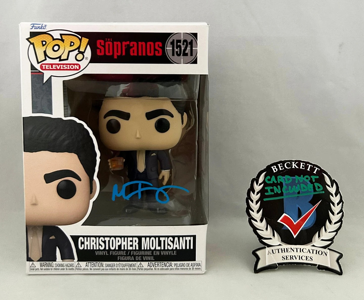 Michael Imperioli Signed Funko The Sopranos Chrstopher Moltisanti Beckett BAS...