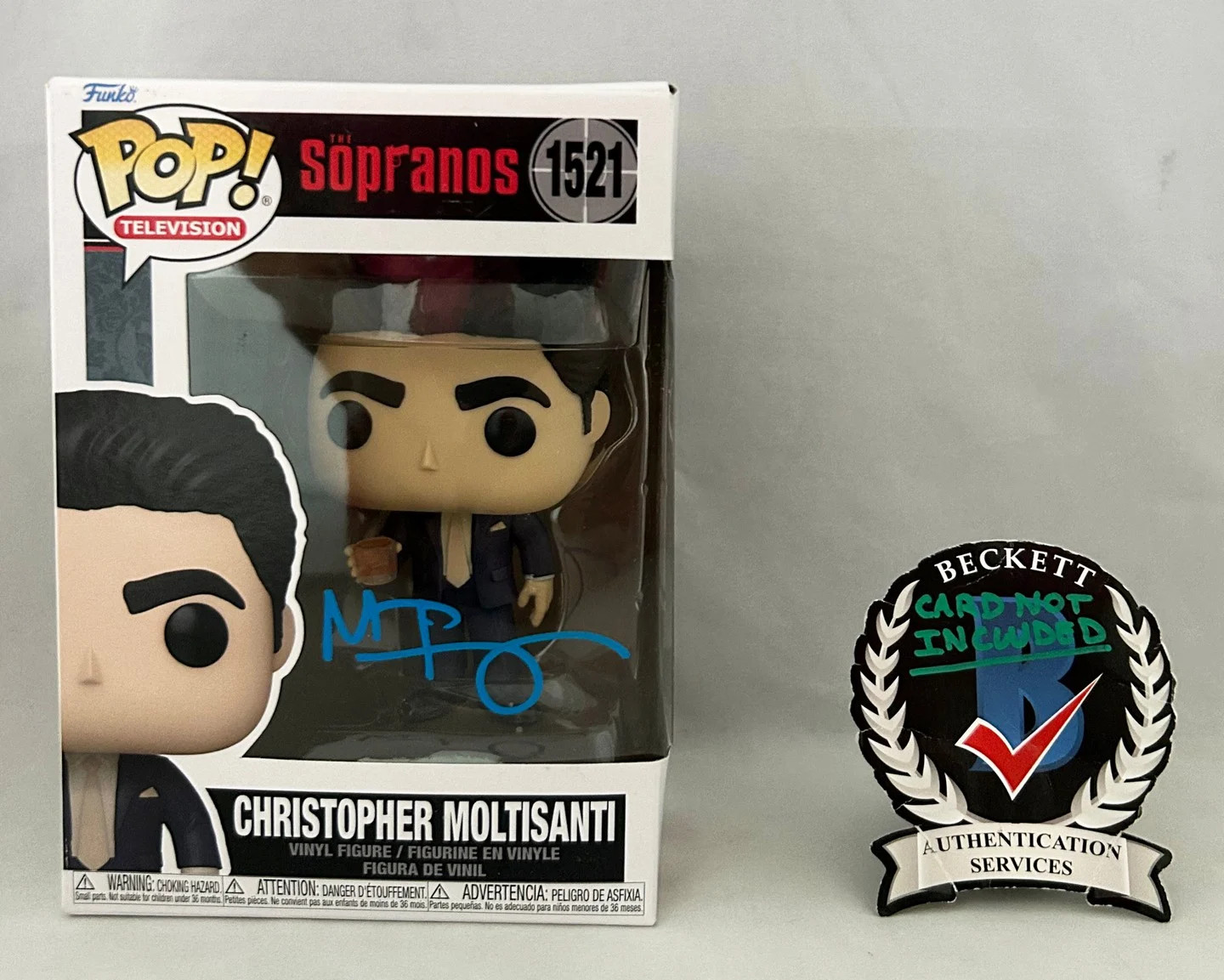 Michael Imperioli Signed Funko The Sopranos Chrstopher Moltisanti Beckett BAS...