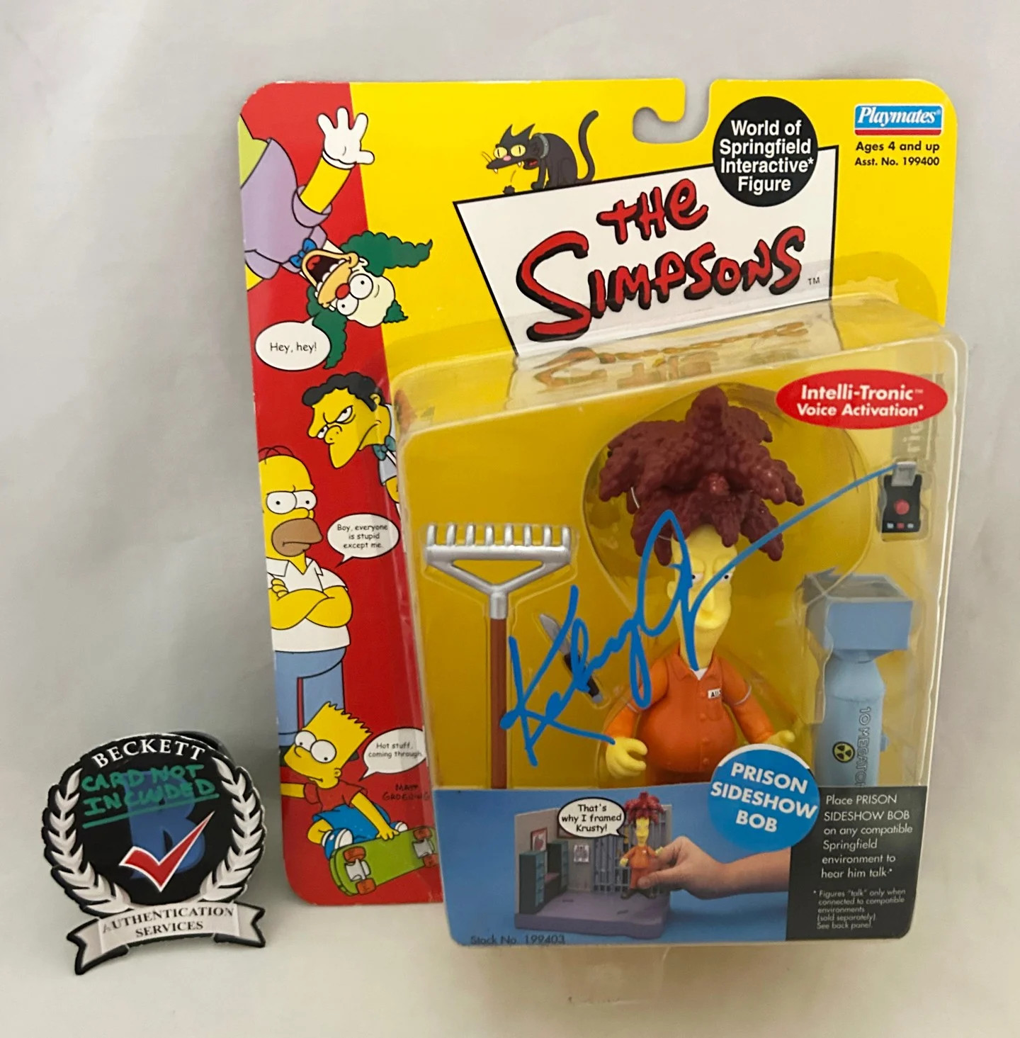 Kelsey Grammer Signed Action Figure Simpsons Sideshow Bob Beckett BAS 1 COA