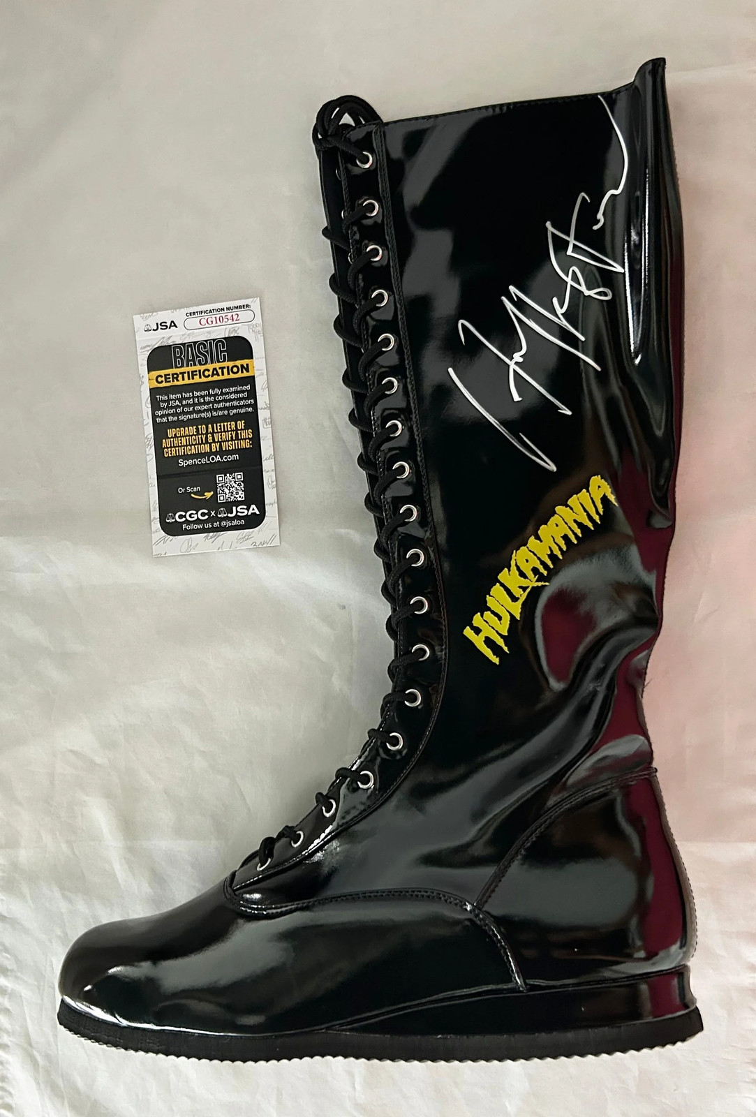 Hulk Hogan Signed Wrestling Boot Hulkamania WWE JSA 1 COA