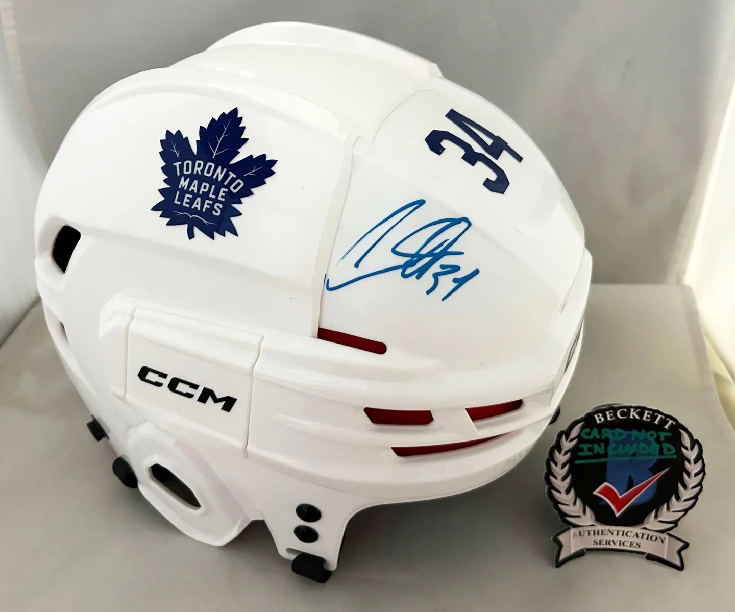 Auston Matthews Signed Full Size Helmet Toronto Maple Leafs Beckett BAS COA
