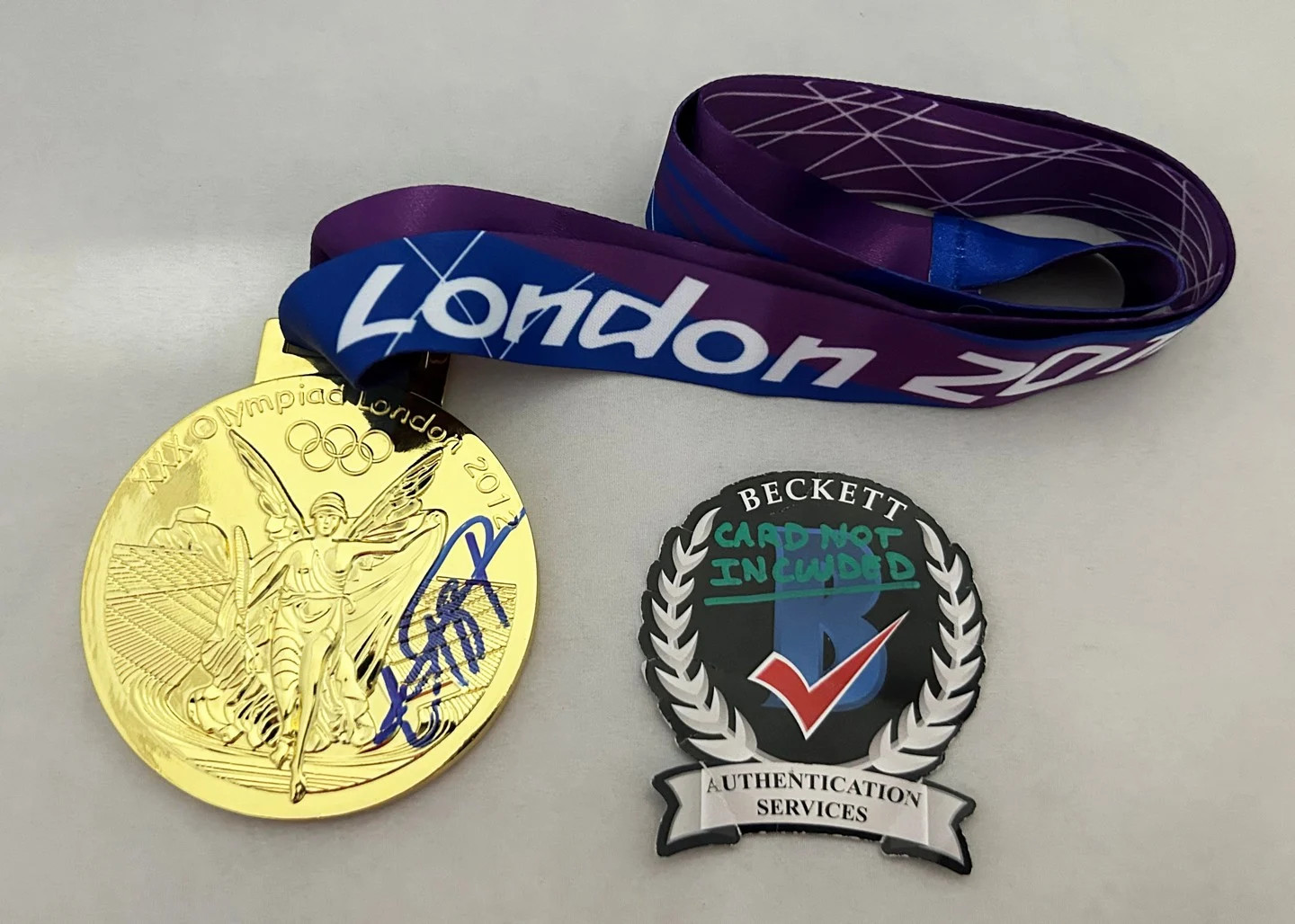 Usain Bolt Signed 2012 London Olympics Gold Medal Beckett BAS 1 COA