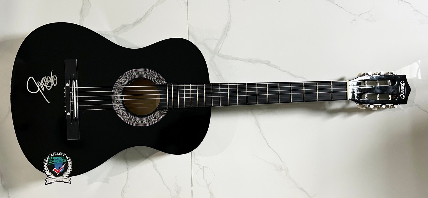 Joan Baez Signed Guitar Beckett BAS COA