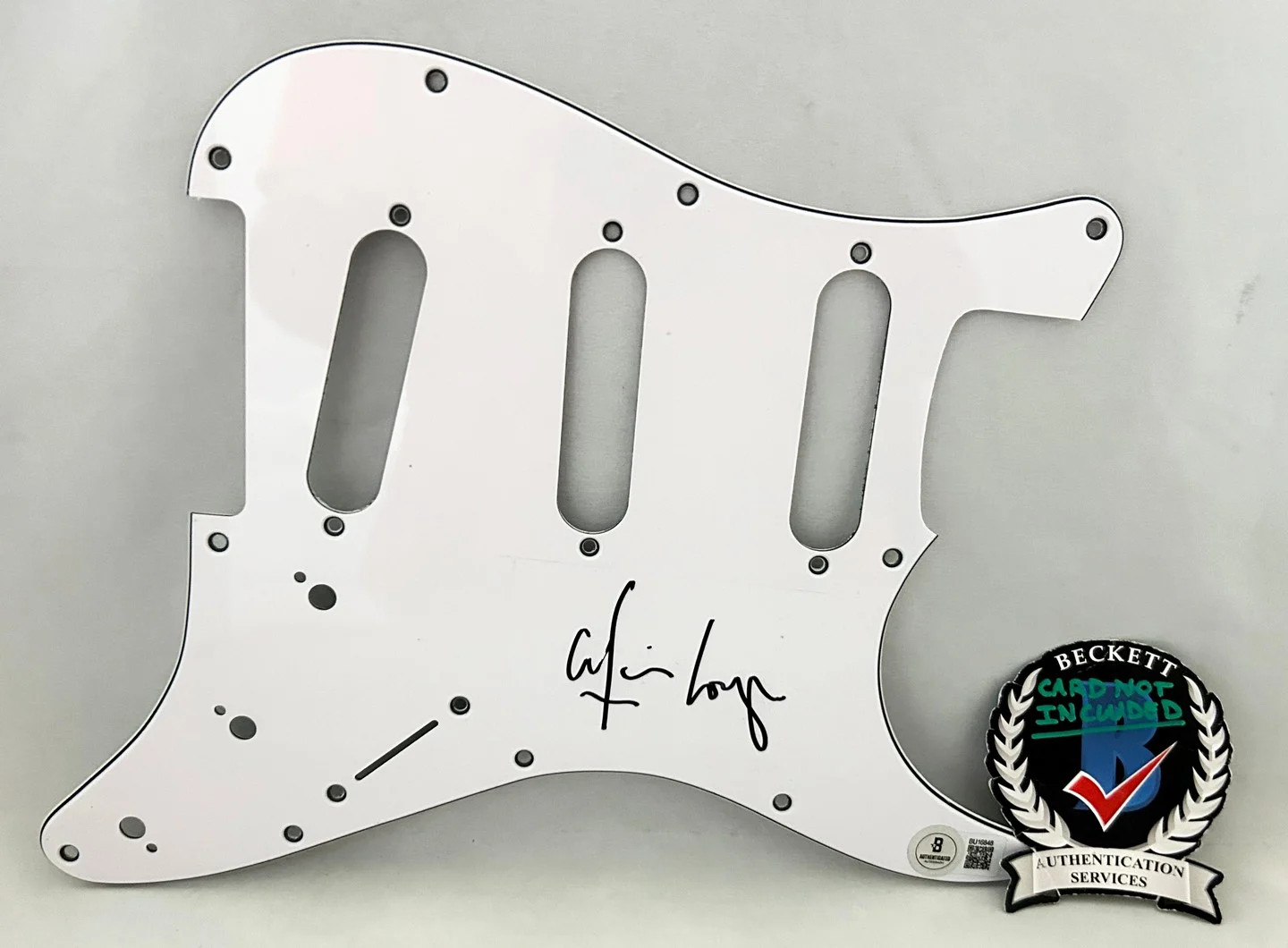 Alice Cooper Signed Electric Pickguard Beckett BAS COA