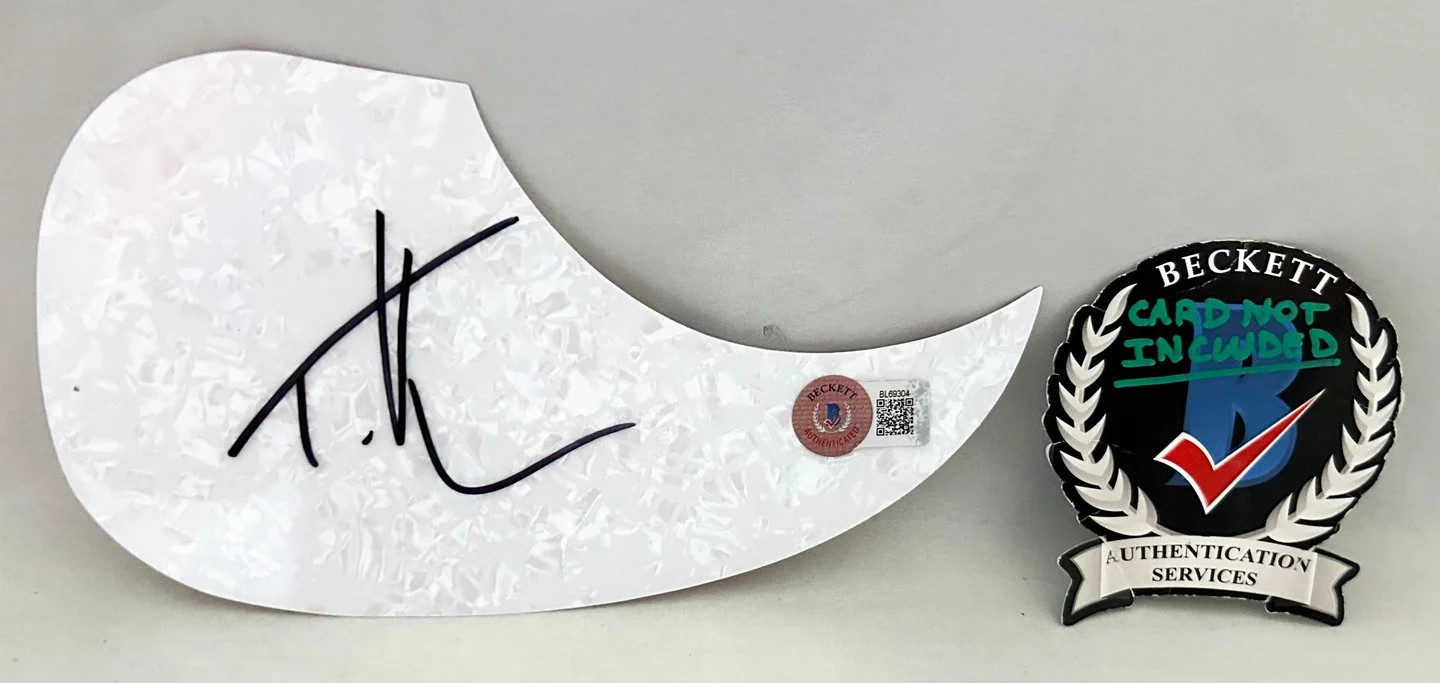 Tim McGraw Signed Acoustic Pickguard Beckett BAS COA