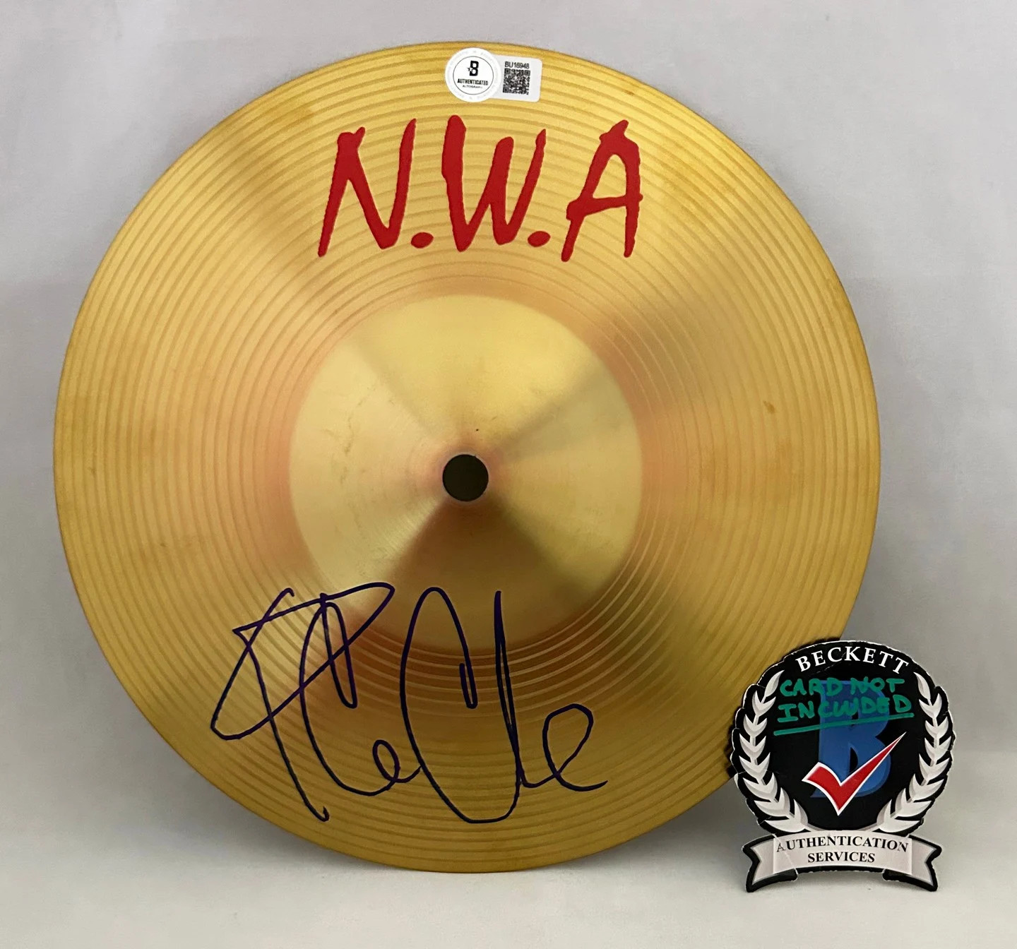 Ice Cube Signed Cymbal NWA Beckett BAS COA