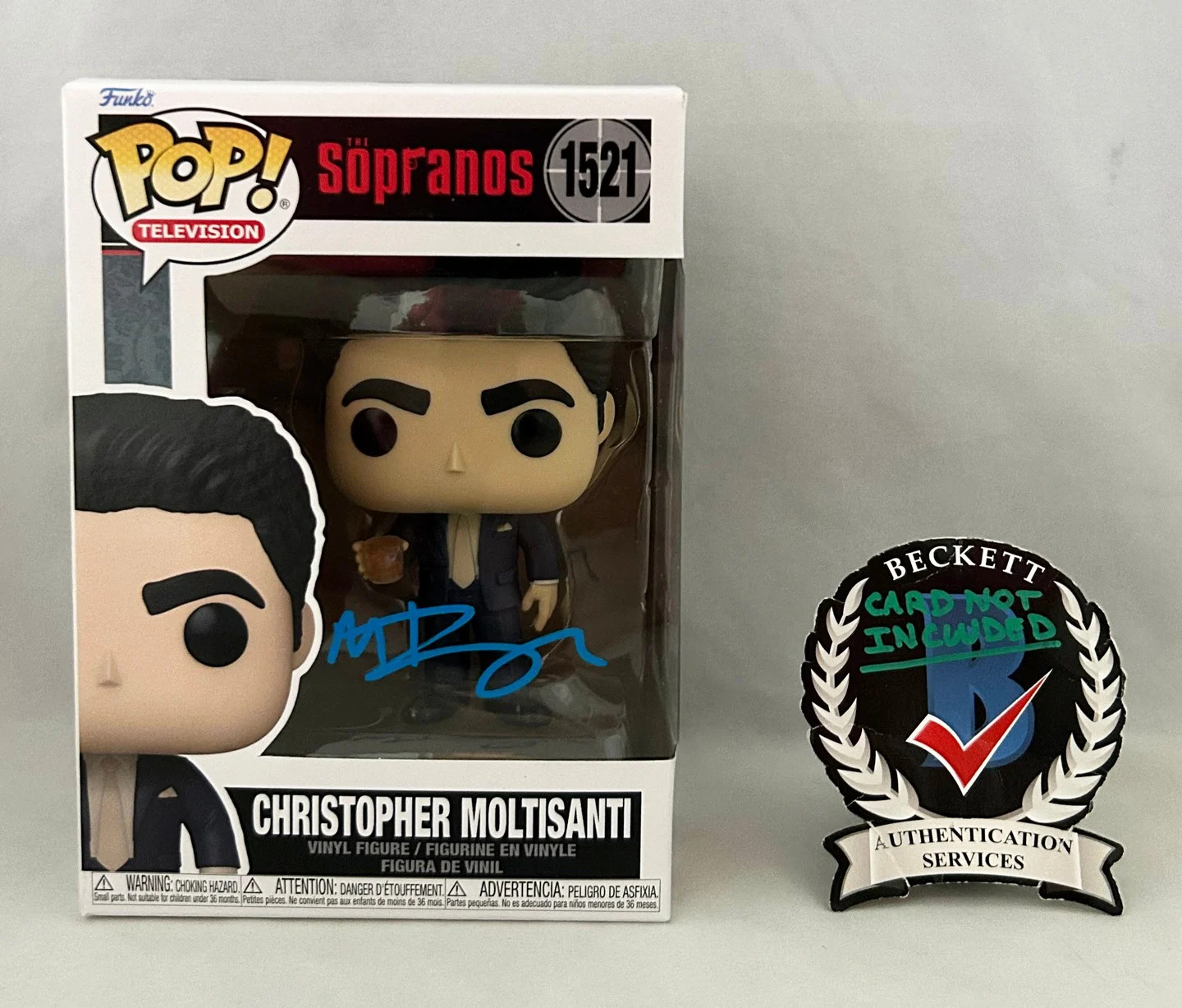 Michael Imperioli Signed Funko The Sopranos Chrstopher Moltisanti Beckett BAS...