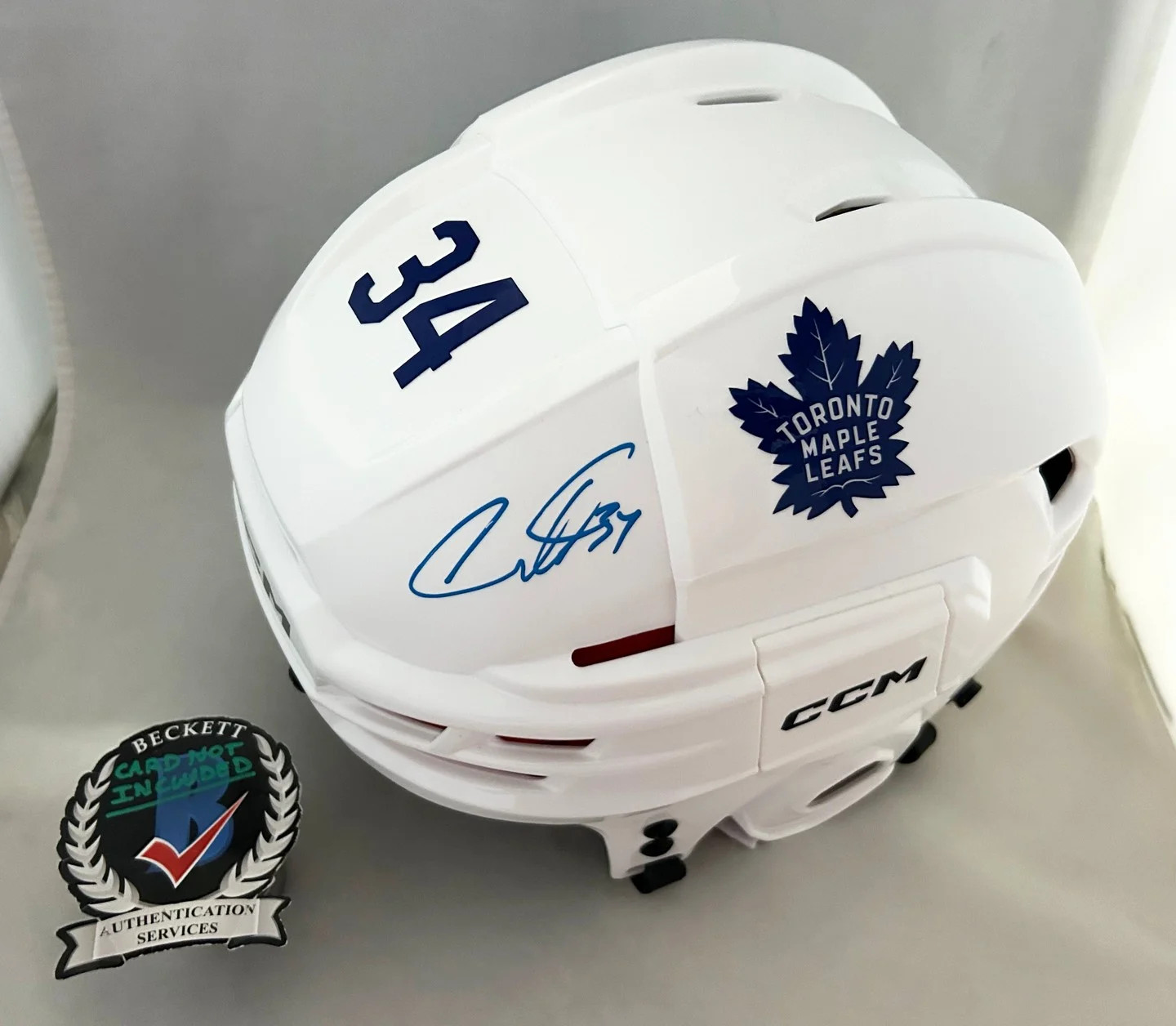 Auston Matthews Signed Full Size Helmet Toronto Maple Leafs Beckett BAS 1 COA