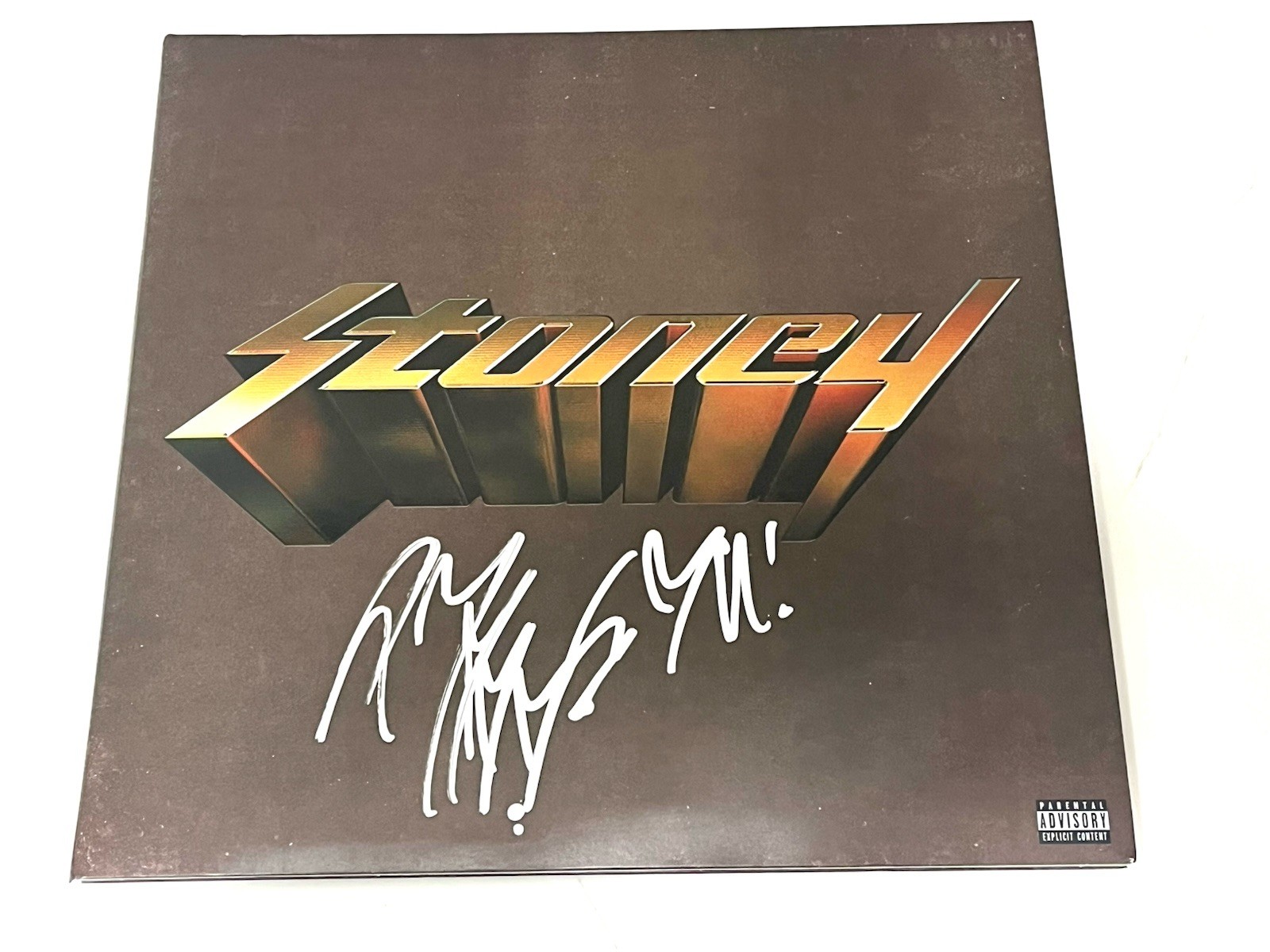 POST MALONE HAND SIGNED STONEY ALBUM VINYL LP BECKETT BAS CERT