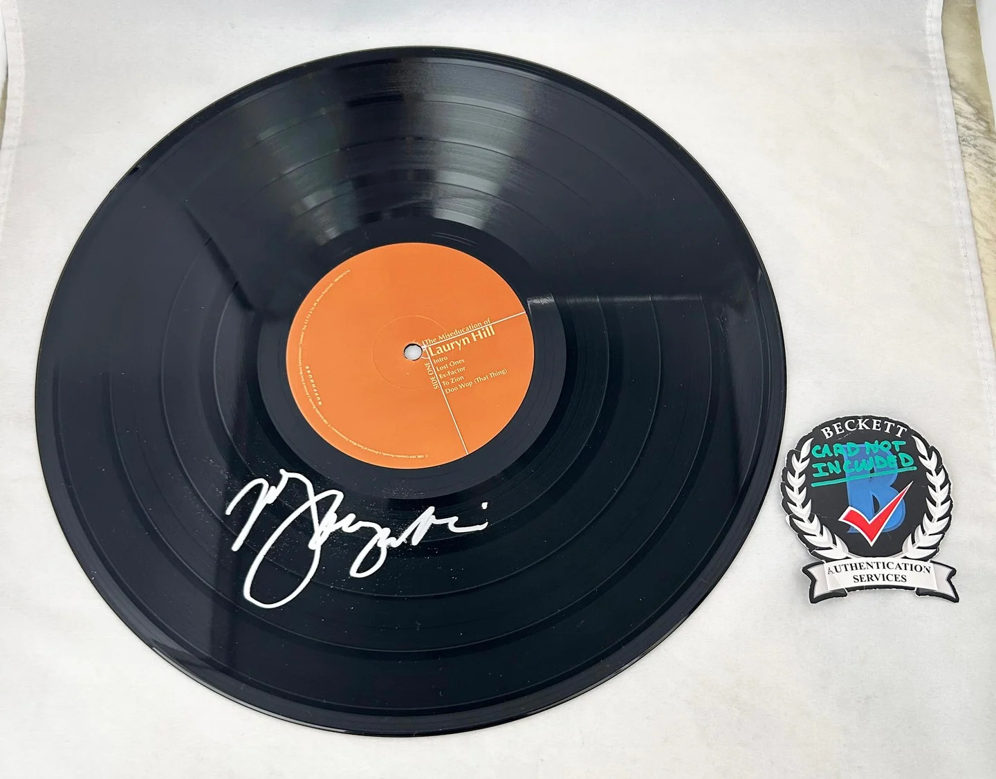 Lauryn Hill Signed Vinyl LP Album The Miseducation Beckett BAS 2 COA