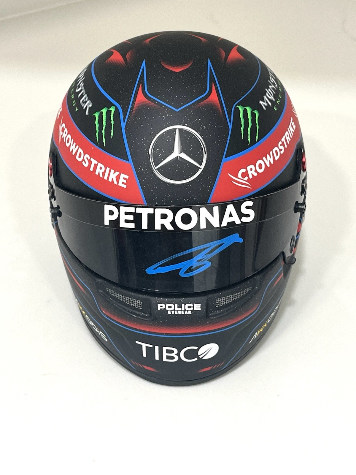 George Russell Signed Mercedes 1:2 Mini Helmet F1 Formula 1 Beckett Cert