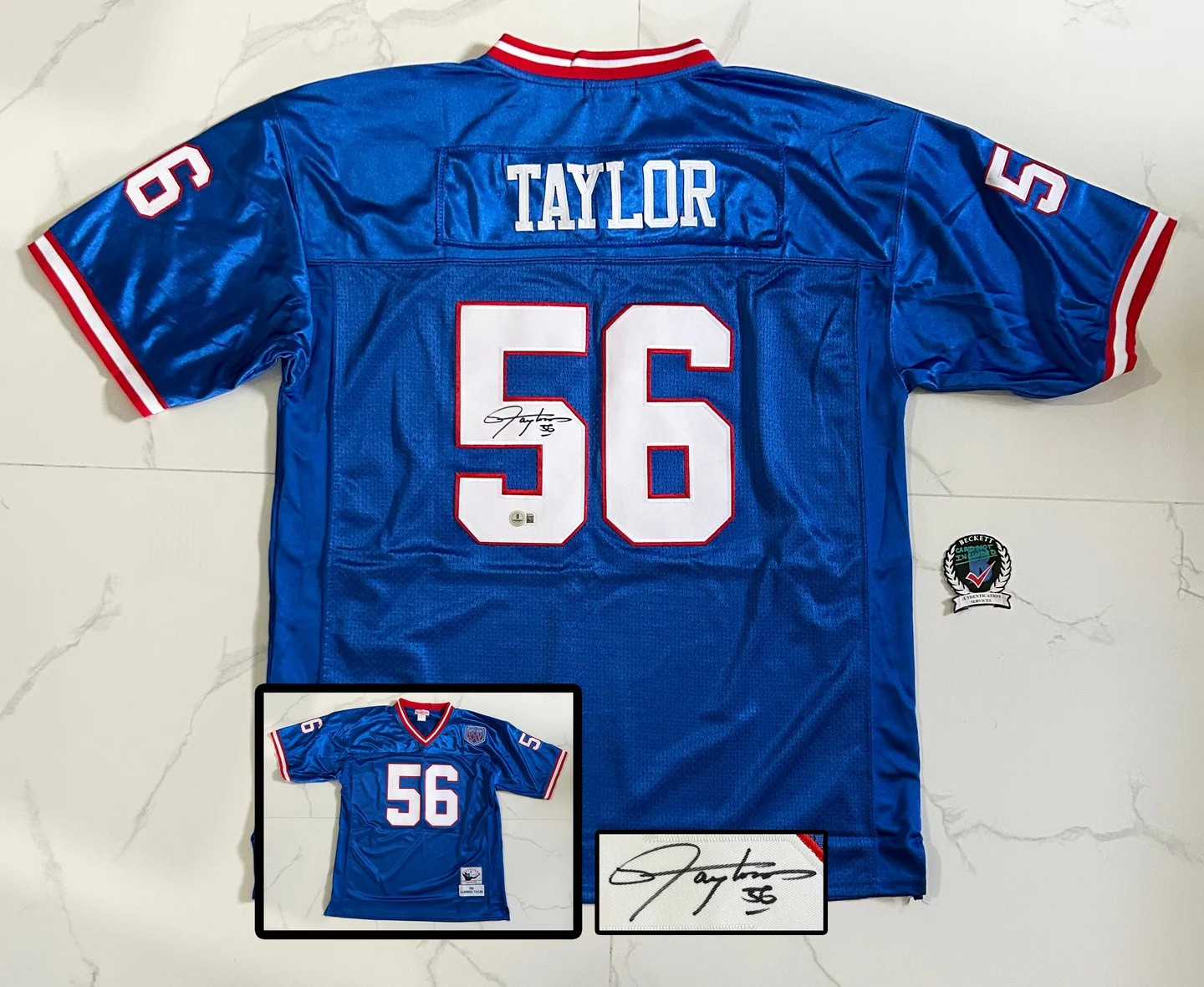 Lawrence Taylor Signed Jersey New York Giants Beckett BAS COA