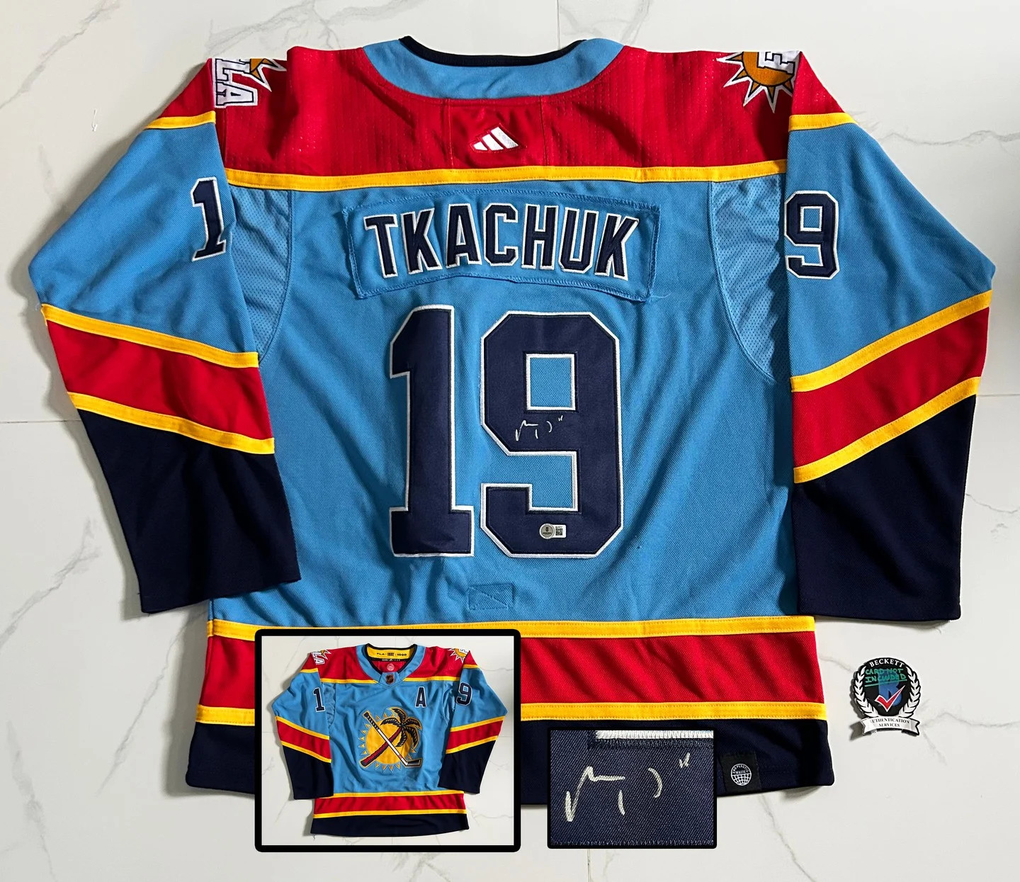 Matthew Tkachuk Signed Jersey Florida Panthers Beckett BAS COA