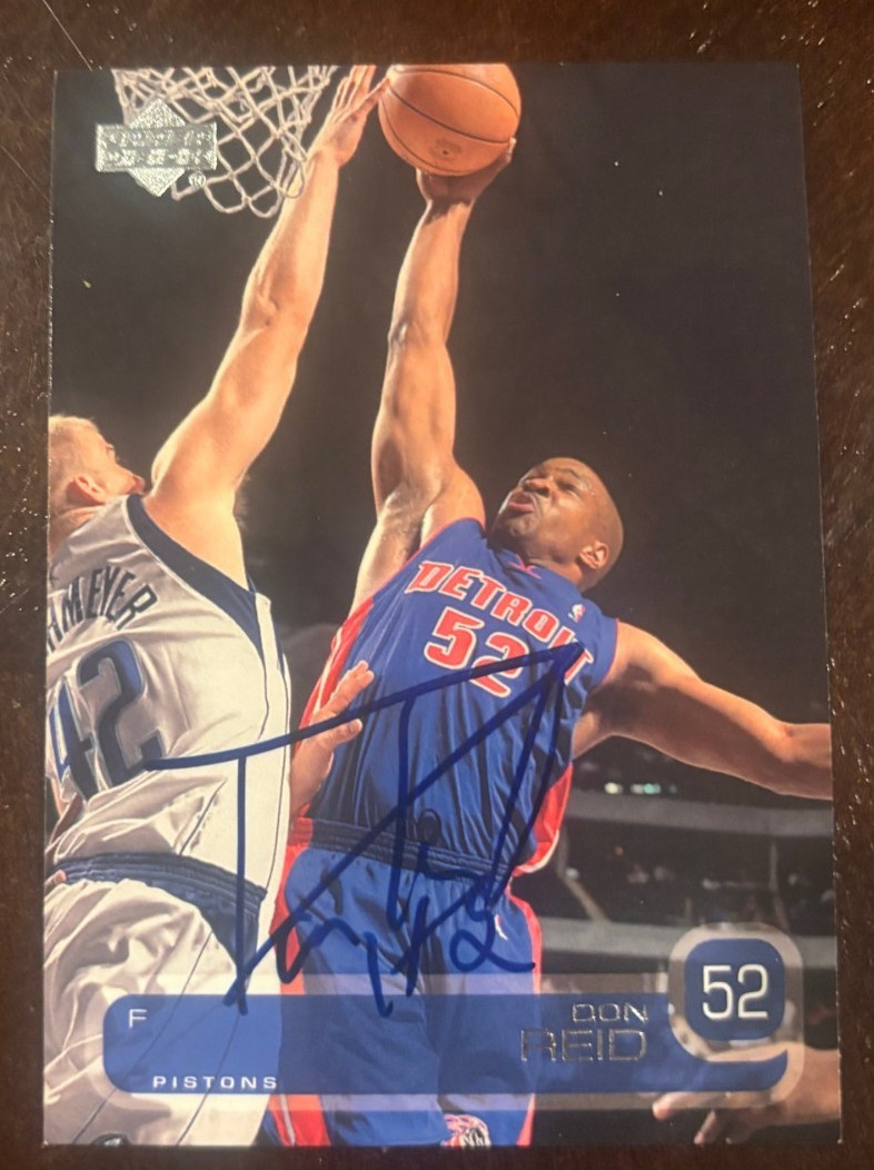 Don Reid signed autographed 2002-03 Upper Deck card #252 Detroit Pistons