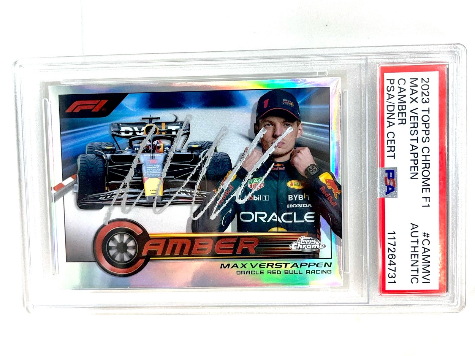 MAX VERSTAPPEN SIGNED 2023 TOPPS CHROME F1 FORMULA 1  PSA DNA