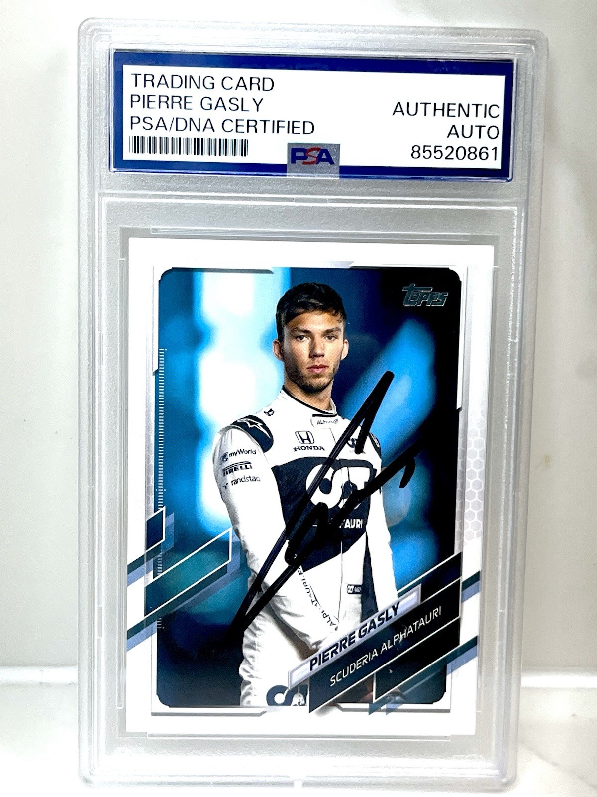 PIERRE GASLY SIGNED TOPPS ROOKIE CARD F1 FORMULA 1  PSA DNA