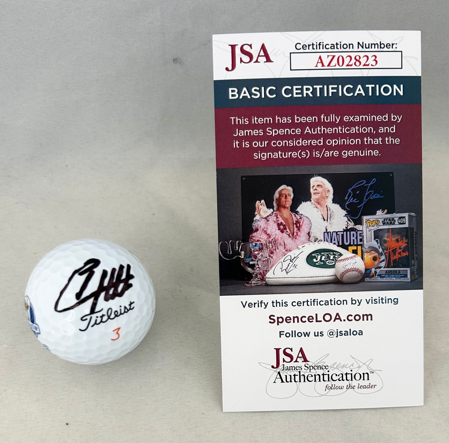 Tyrrell Hatton Signed 2025 Ryder Cup Golf Ball JSA COA
