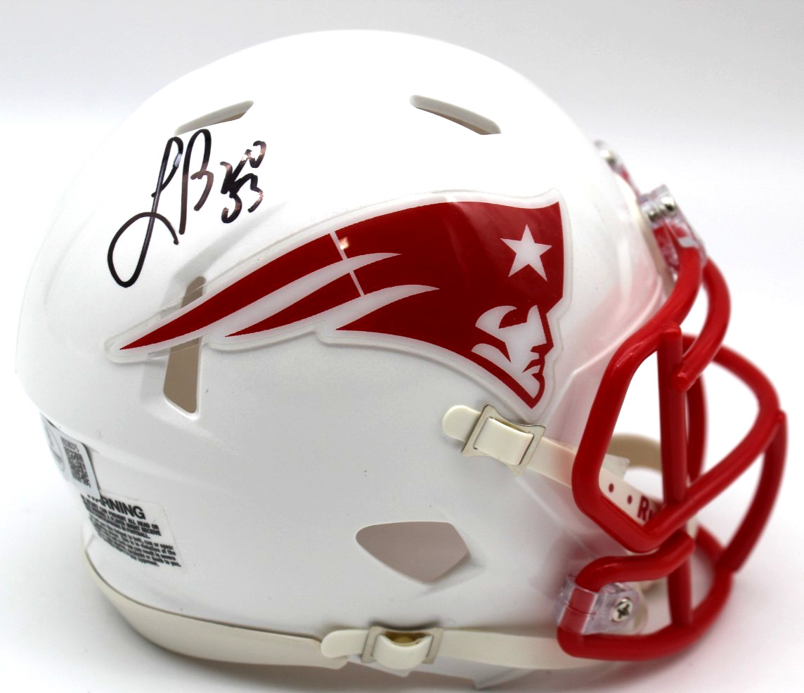 Larry Izzo New England Patriots Signed Custom Mini Helmet w/Beckett COA BS38375