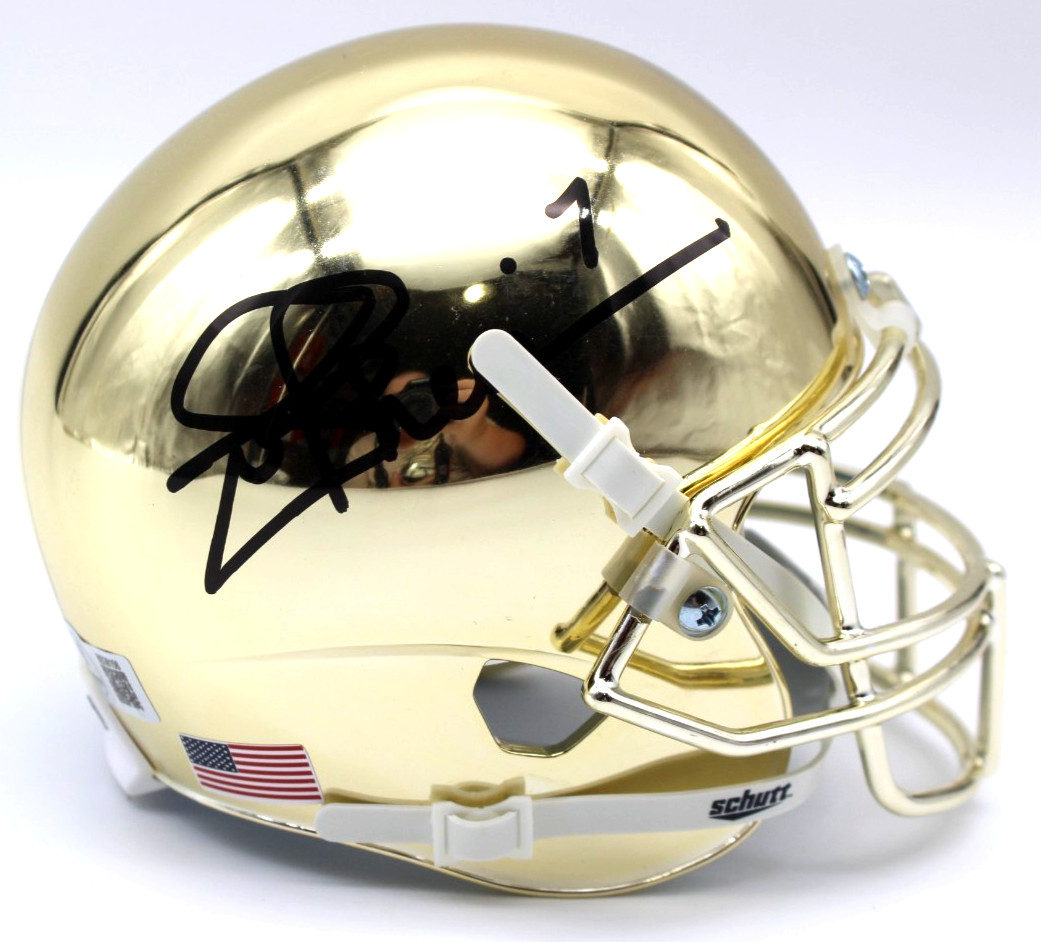 Joe Theismann Notre Dame Signed Custom Mini Helmet w/Beckett COA BS38156