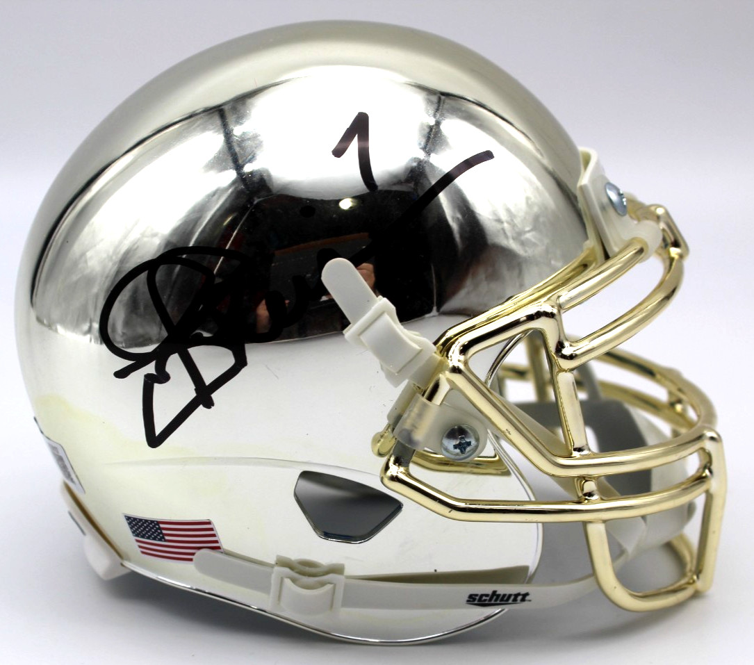 Joe Theismann Notre Dame Signed Custom Mini Helmet w/Beckett COA BS38157