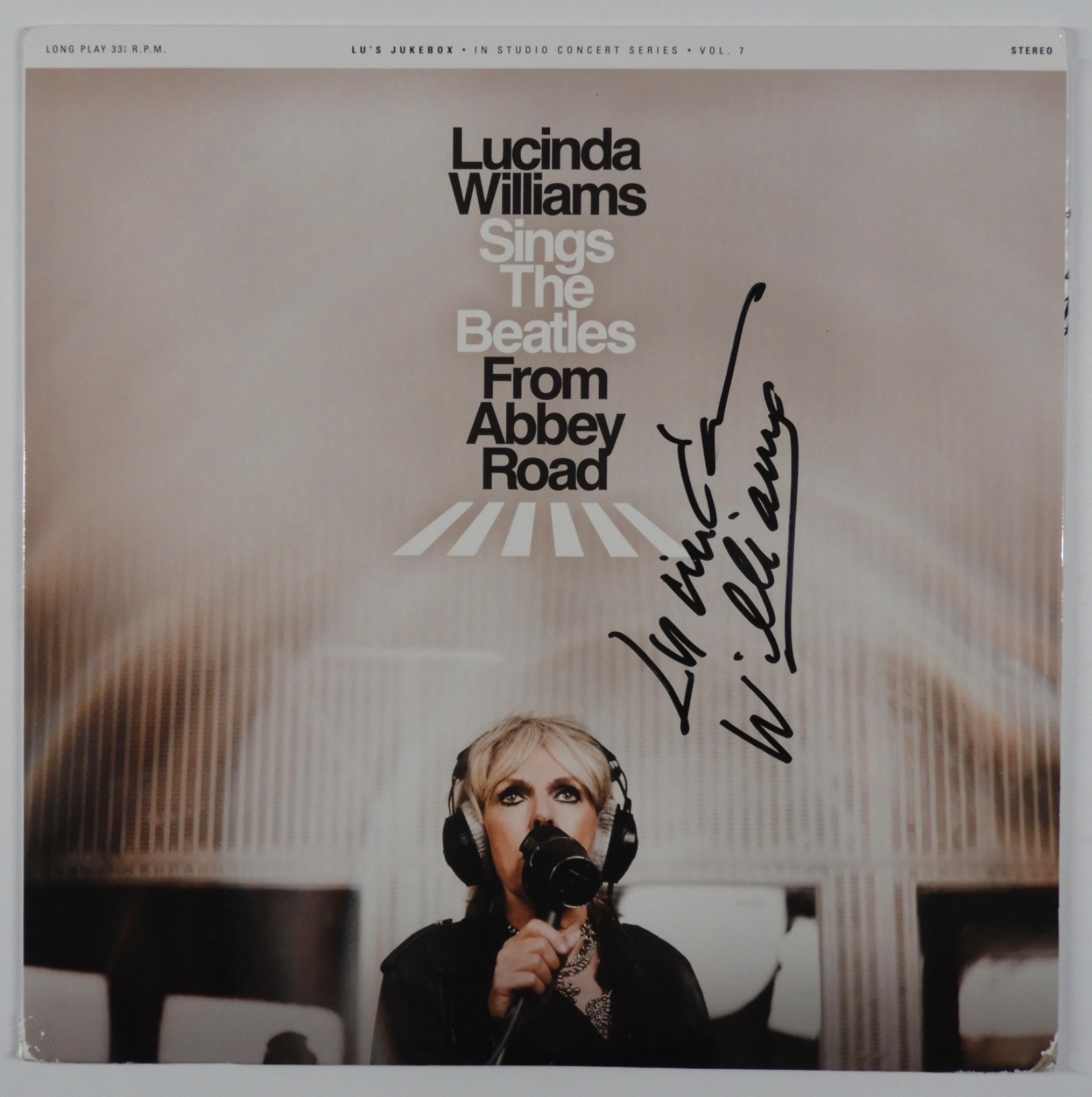 Lucinda Williams JSA Signed Autograph Album Record Vinyl Sings The Beatles