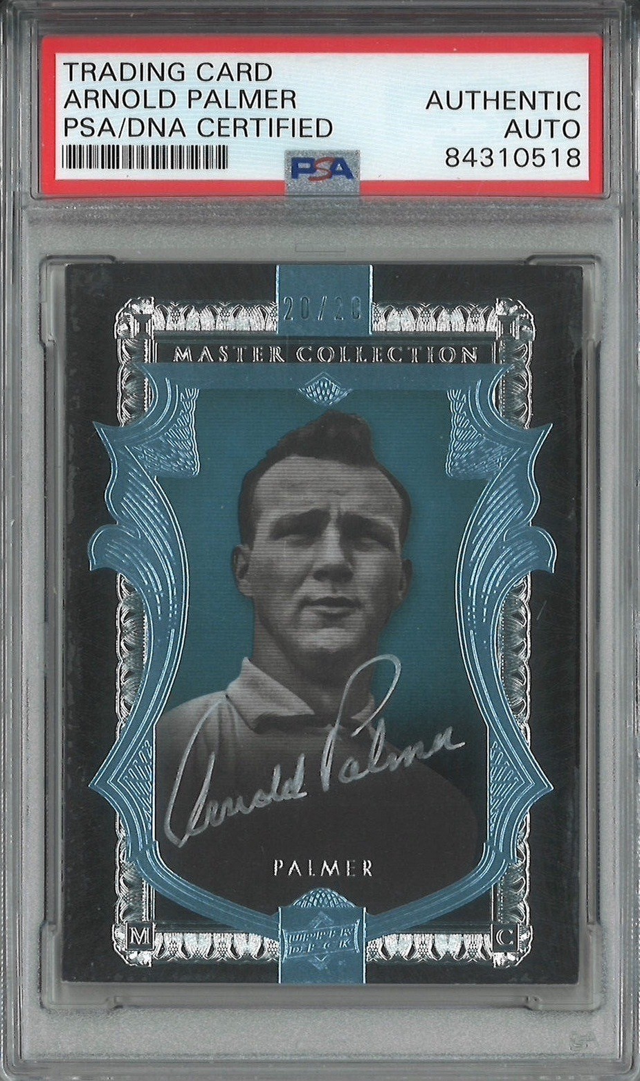 ARNOLD PALMER 2015 ALL TIME GREATS MASTER COLLECTION AUTO LIGHT BLUE 20/20 PSA