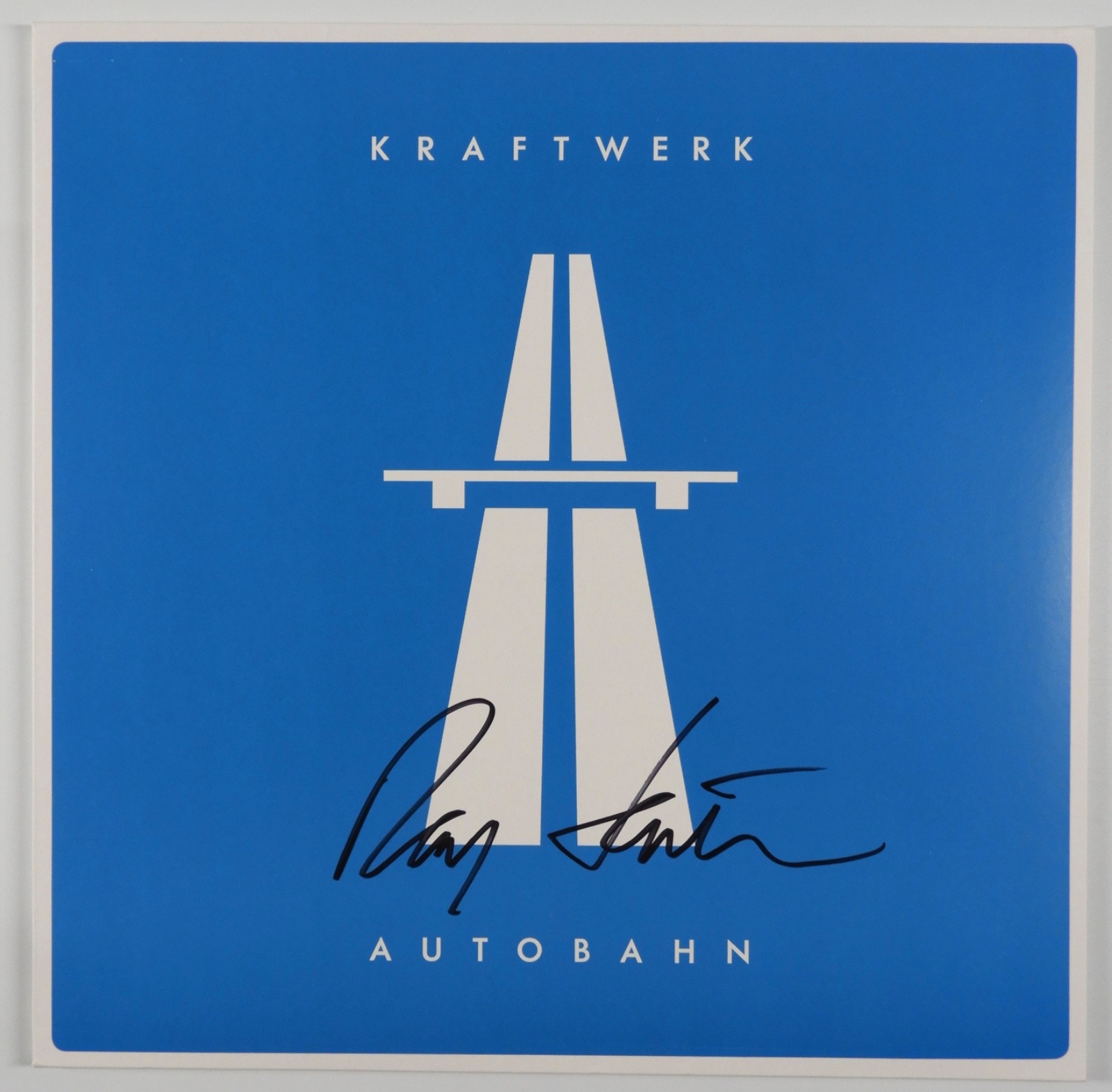Kraftwerk Ralf Hutter JSA Signed Autograph Record Album Autobahn Hütter