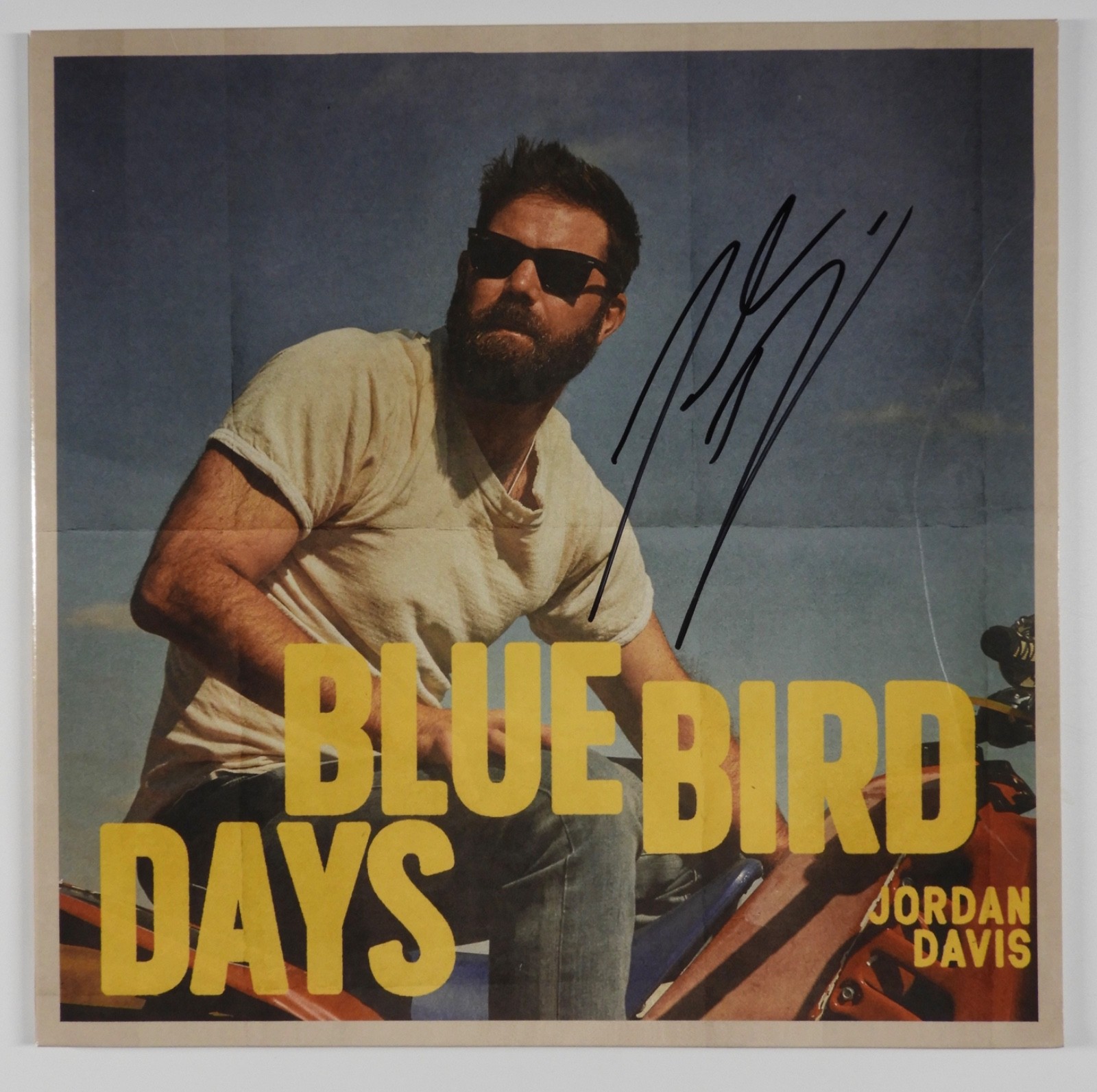Jordan Davis JSA Signed Autograph Album Record Vinyl  Blue Bird Days