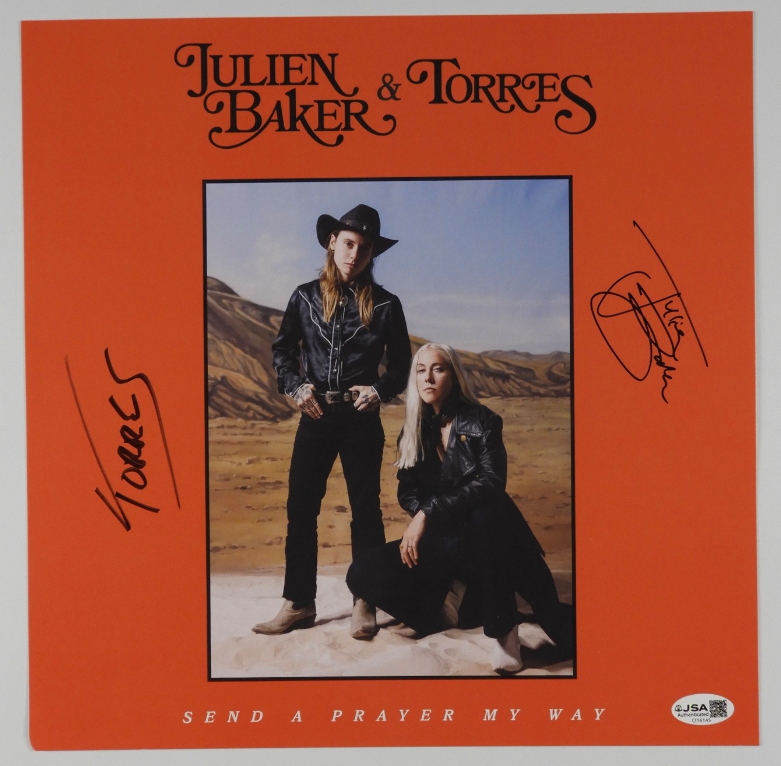 Julien Baker & Torres JSA Signed Autograph Record Album Insert Send A Prayer My