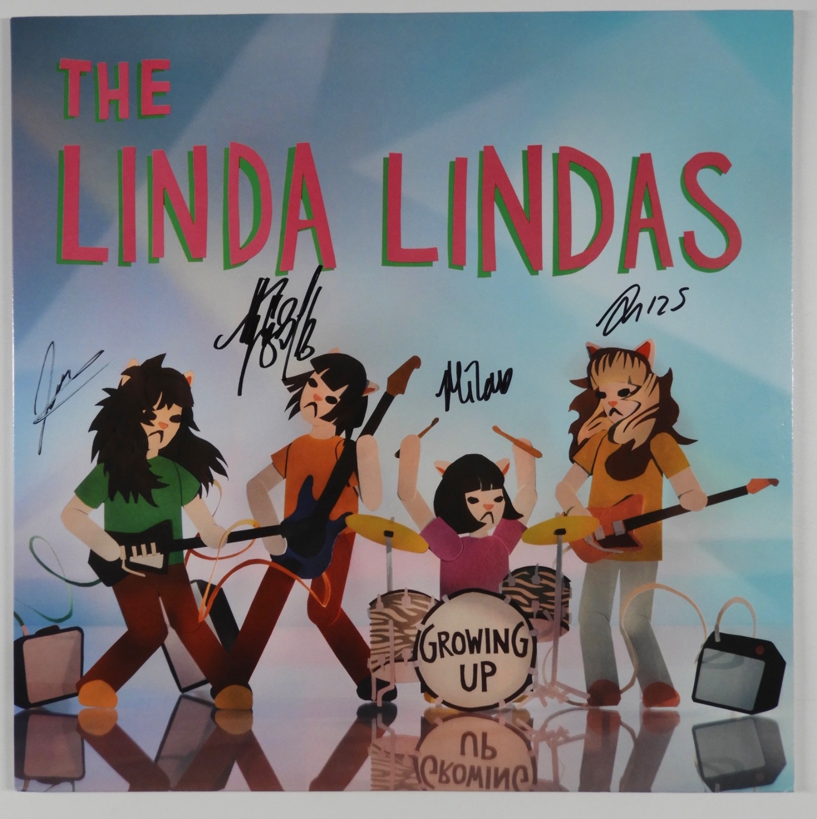 The Linda Lindas JSA Fully Signed Autograph Record Album Growing Up