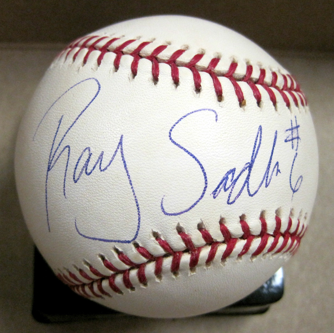 RAY SADLER ROYALS/PIRATES SIGNED AUTOGRAPHED O.M.L BASEBALL W/COA