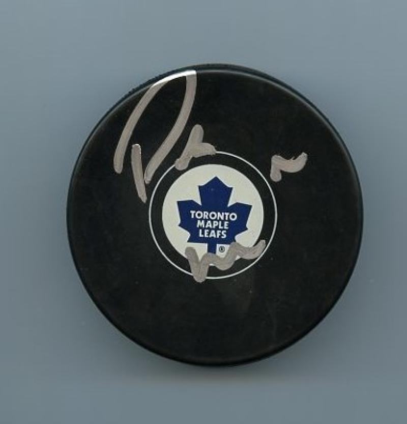 PIERRE-ALEXANDRE PARENTEAU TORONTO MAPLE LEAFS SIGNED AUTOGRAPHED HOCKEY PUCK W/