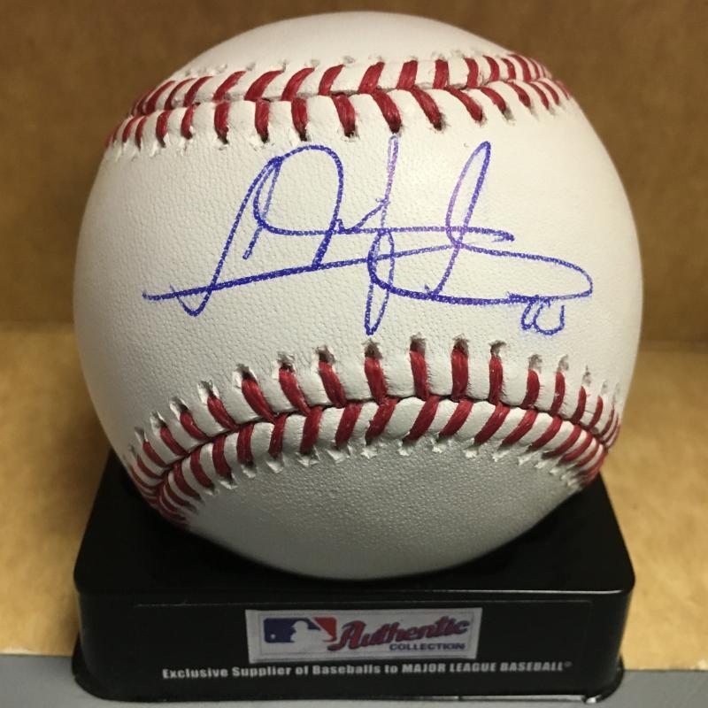 LEWIS BRINSON MILWAUKEE BREWERS M.L. SIGNED BASEBALL W/COA