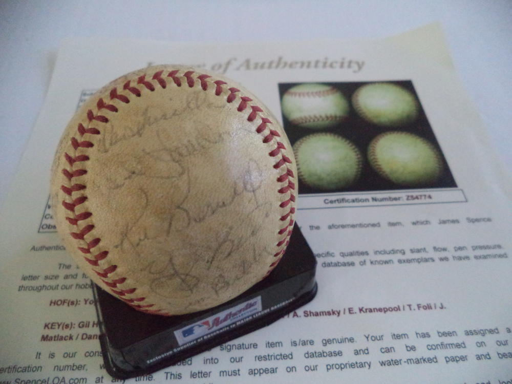 1971 METS 16 SIG GIL HODGES,SEAVER,YOGI,DAN FRISELLA D.1971 FEENEY BALL JSA LOA