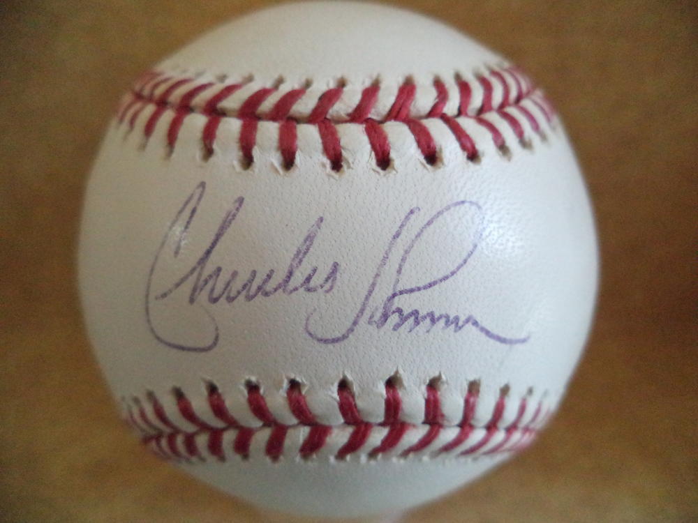 CHARLES JOHNSON MARLINS/WHITE SOX/DODGERS SIGNED AUTO M.L. BASEBALL W/COA