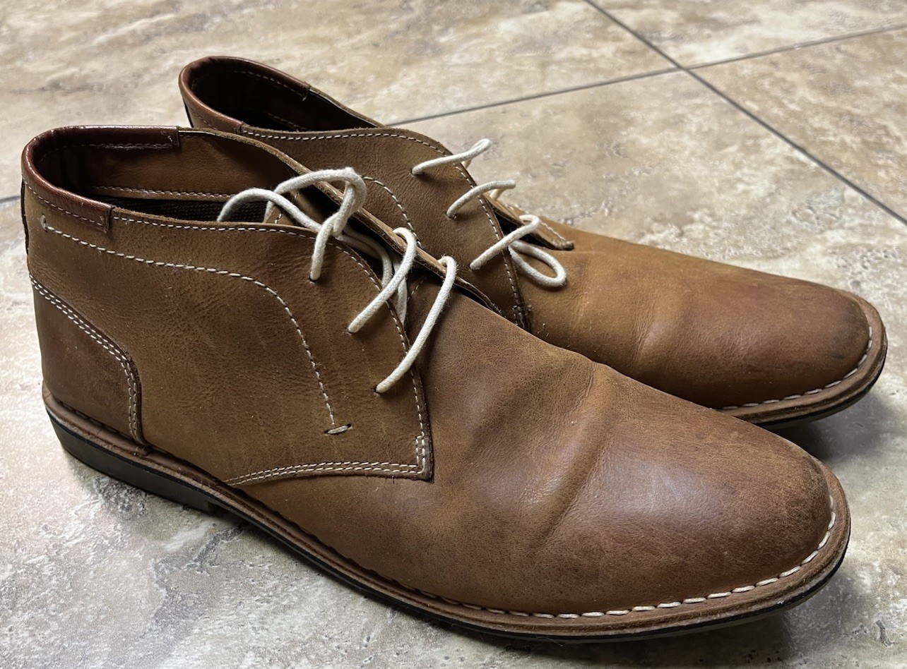 Steve Madden Hestonn 217 Chukka Casual Shoes Men's Sz 11 Brown Leather Lace Up