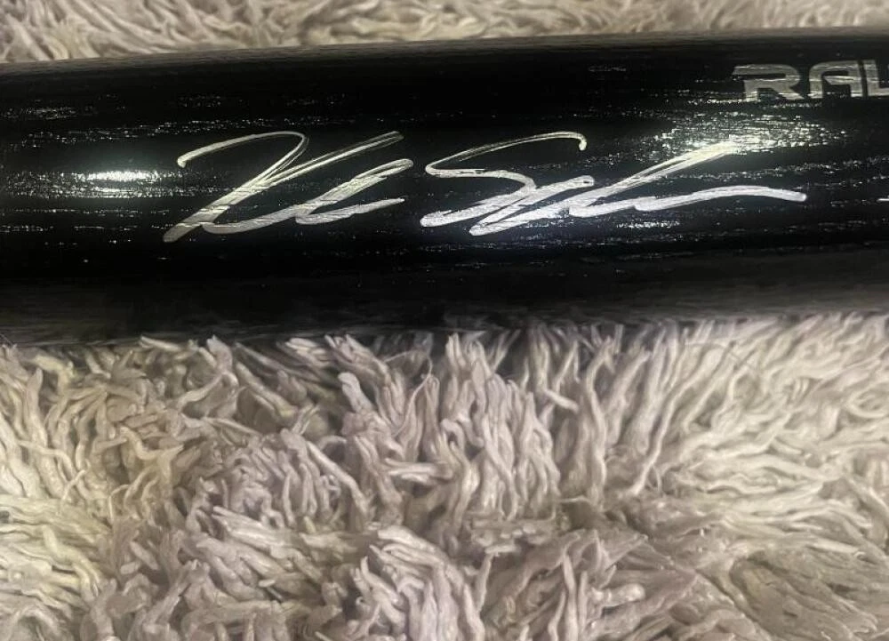 KYLE SCHWARBER PHILLIES SIGNED AUTOGRAPHED RAWLINGS BAT PSA