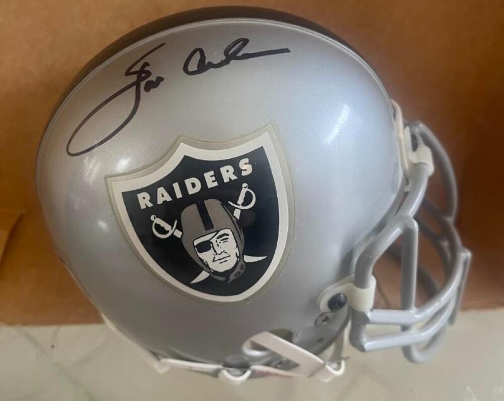 JON GRUDEN OAKLAND RAIDERS SHARCO SIGNED MINI HELMET BECKETT AUTH