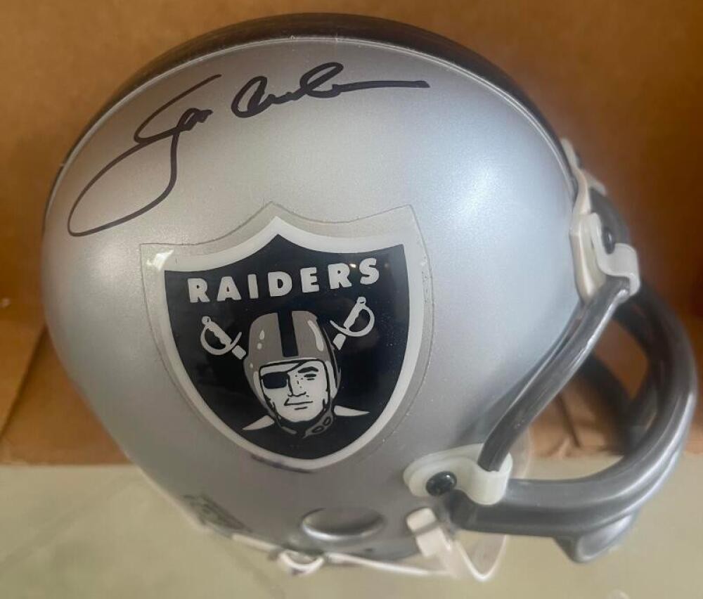 JON GRUDEN OAKLAND RAIDERS SIGNED THROWBACK MINI HELMET BECKETT AUTH