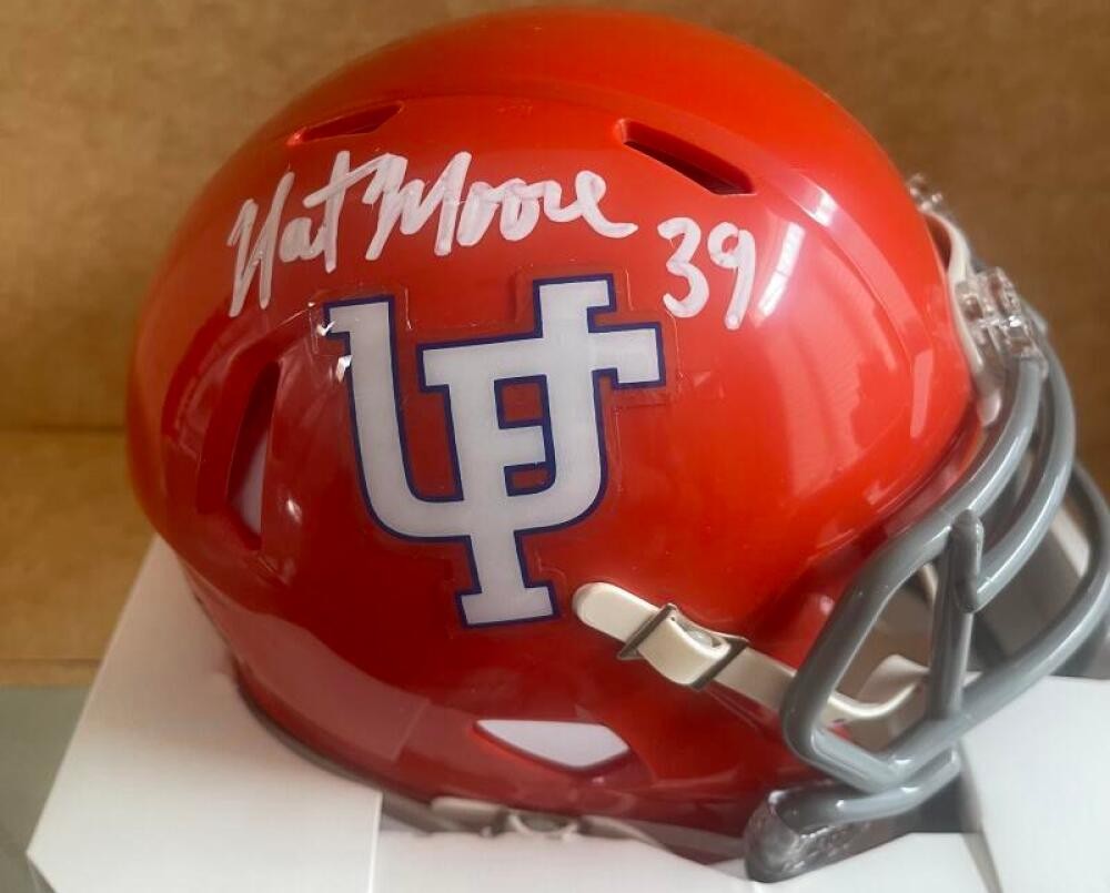 NAT MOORE FLORIDA GATORS SIGNED AUTOGRAPHED MINI HELMET BECKETT AUTH