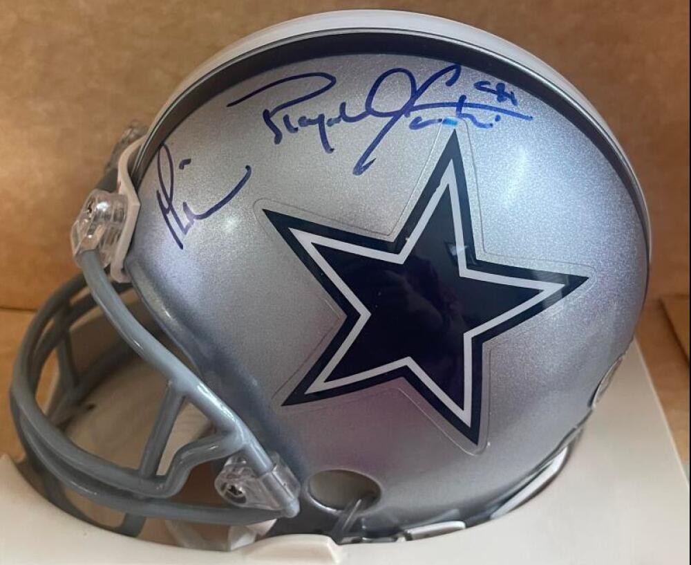 MICHAEL PLAYMAKER IRVIN COWBOYS SIGNED AUTOGRAPHED MINI HELMET BECKETT